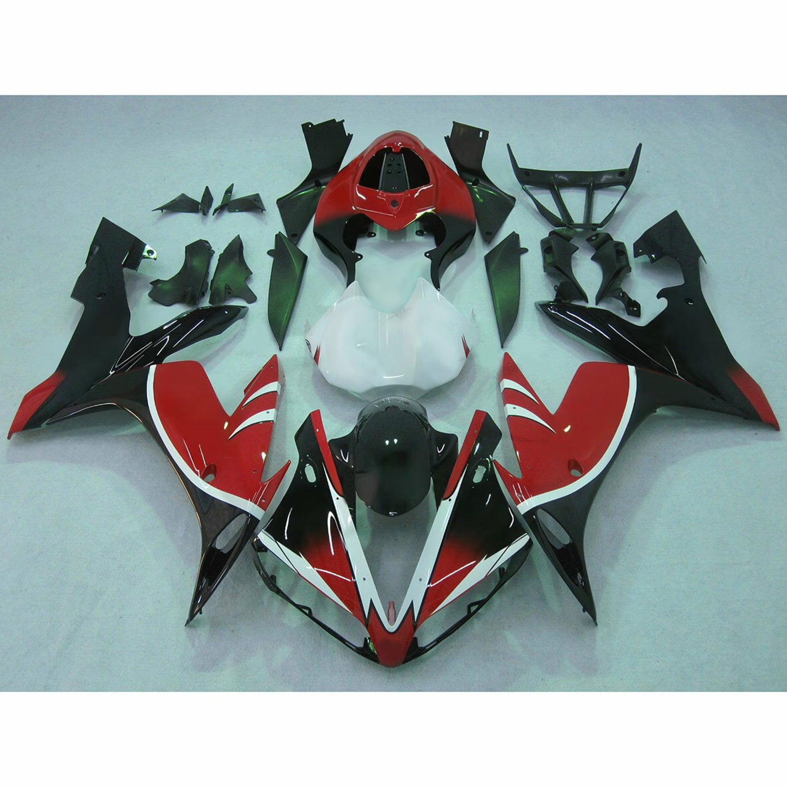 Amotopart Carénage pour YAMAHA YZF R1 YZF-R1 2004-2006 2005 Rouge Noir Générique