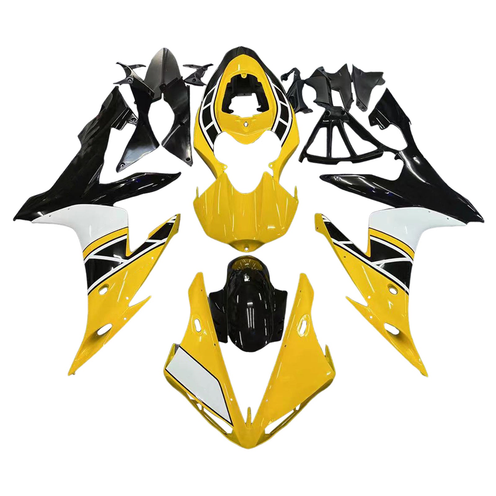 Amotopart Yamaha YZF 1000 R1 2004-2006 ABS muovinen korin suojasarja