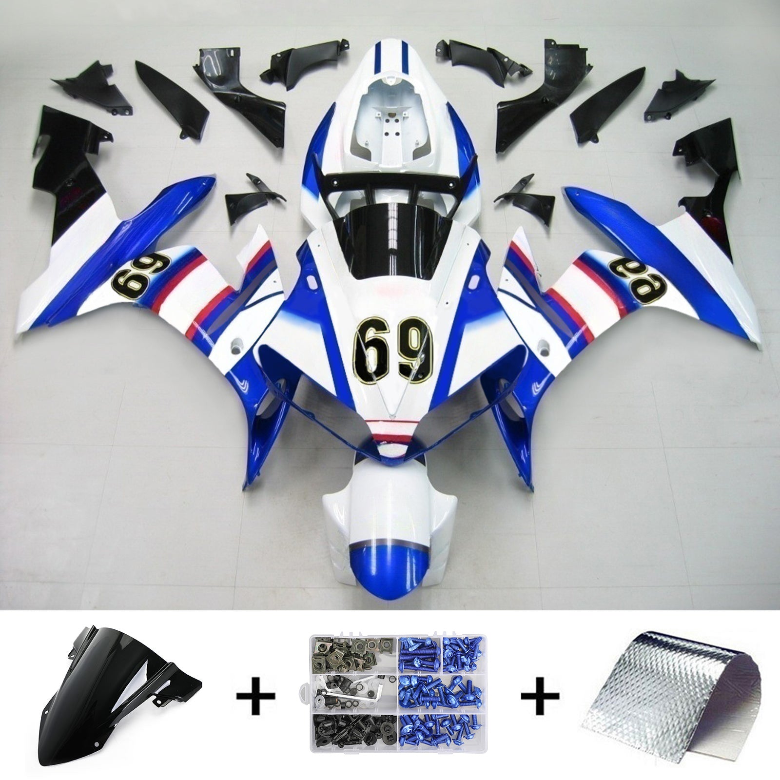 Amotopart Sealing Kit za Yamaha YZF 1000 R1 2004-2006 Generic
