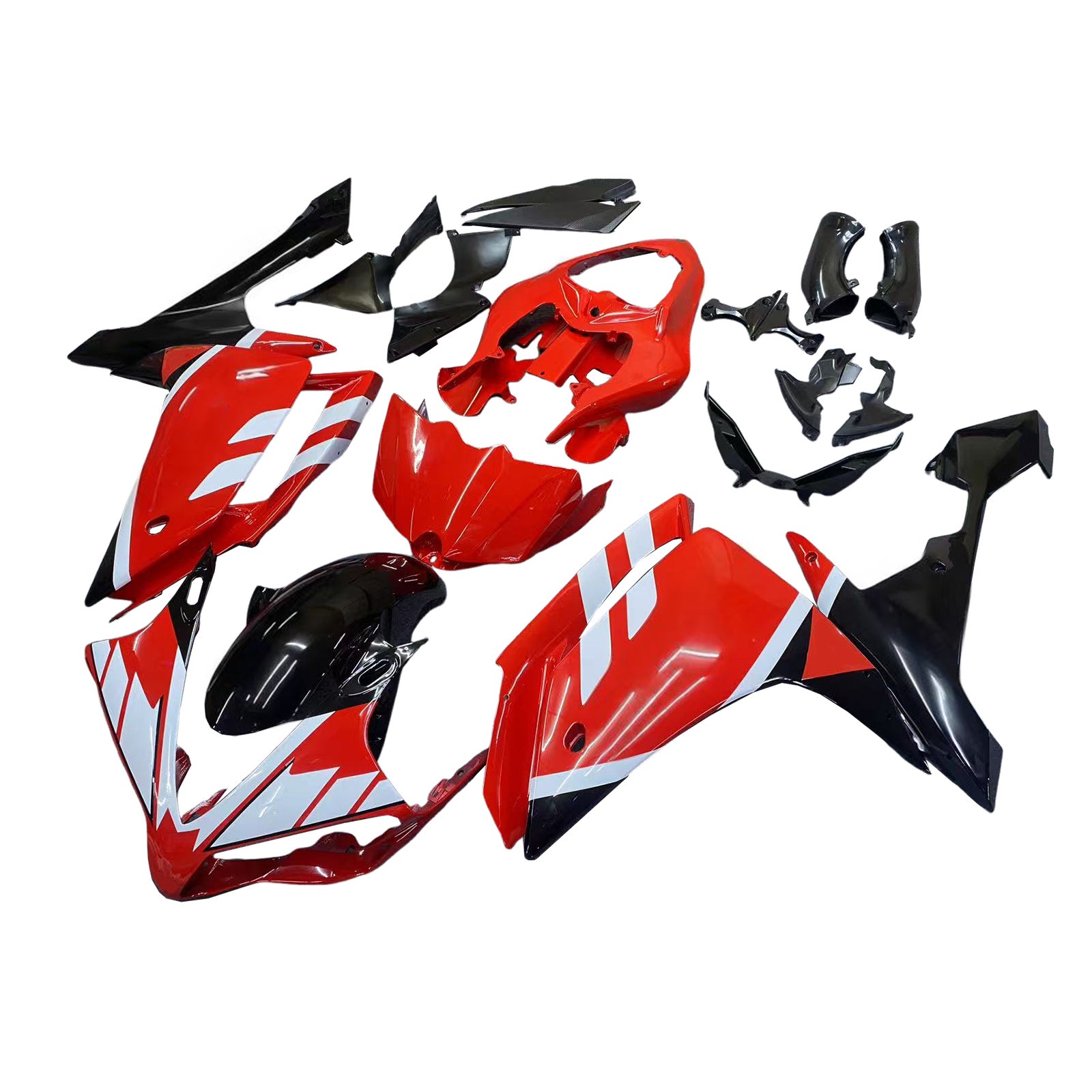 Carénages Amotopart 2007-2008 Yamaha YZF-R1 Rouge Noir Santander Bank Generic