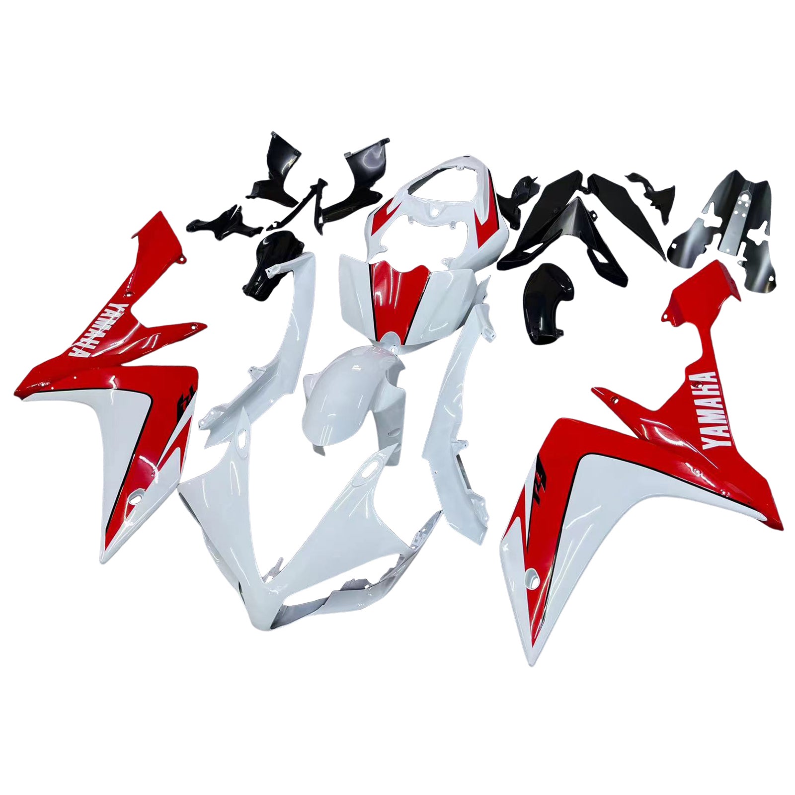 Amotopart Carénages 2007-2008 Yamaha YZF-R1 Blanc Rouge R1 Generic