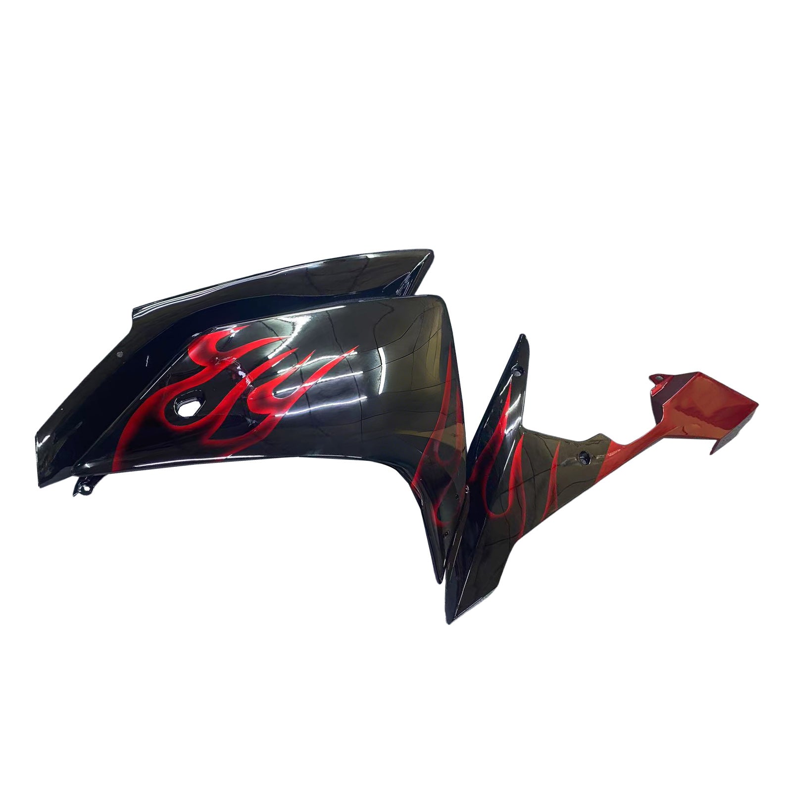 Carénages Amotopart 2007-2008 Yamaha YZF-R1 Black &amp; Red Flame R1 Generic