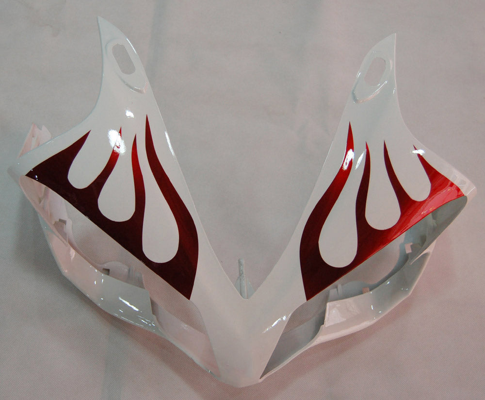 Amotopart Carénages 2007-2008 Yamaha YZF-R1 Blanc &amp; Rouge Foncé Flame R1 Generic