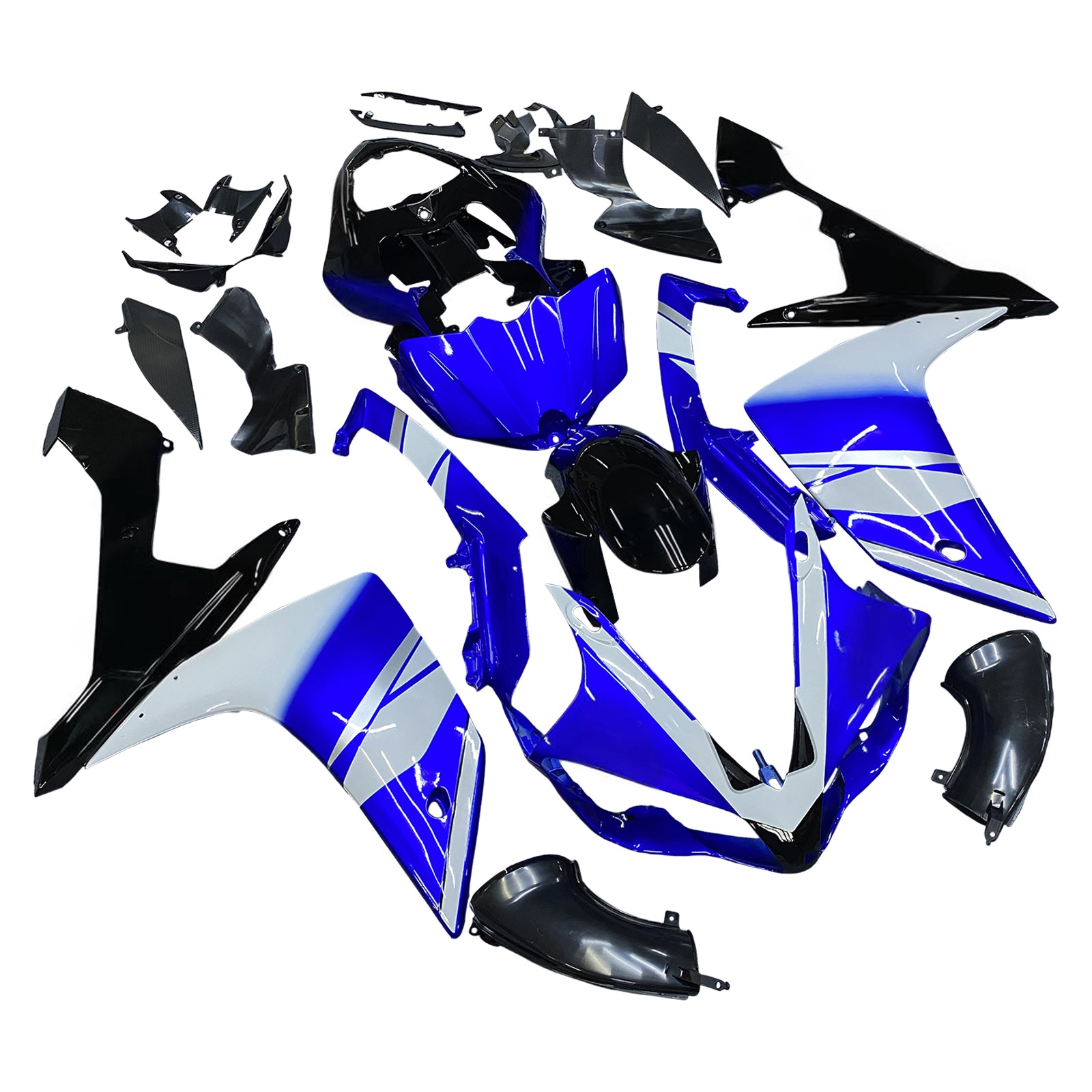 Carene Amotopart 2007-2008 Yamaha YZF-R1 Blu Nero BMC R1 Generico
