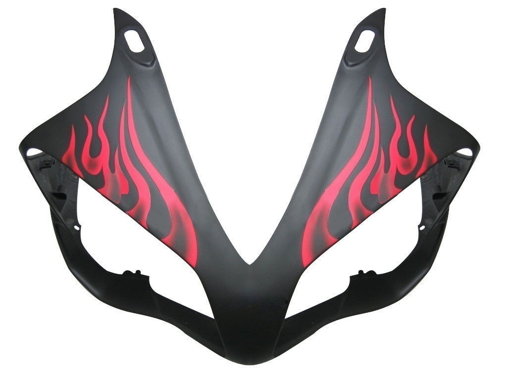Carenados Amotopart 2007-2008 Yamaha YZF-R1 Negro Mate y Rojo Llama R1 Genérico