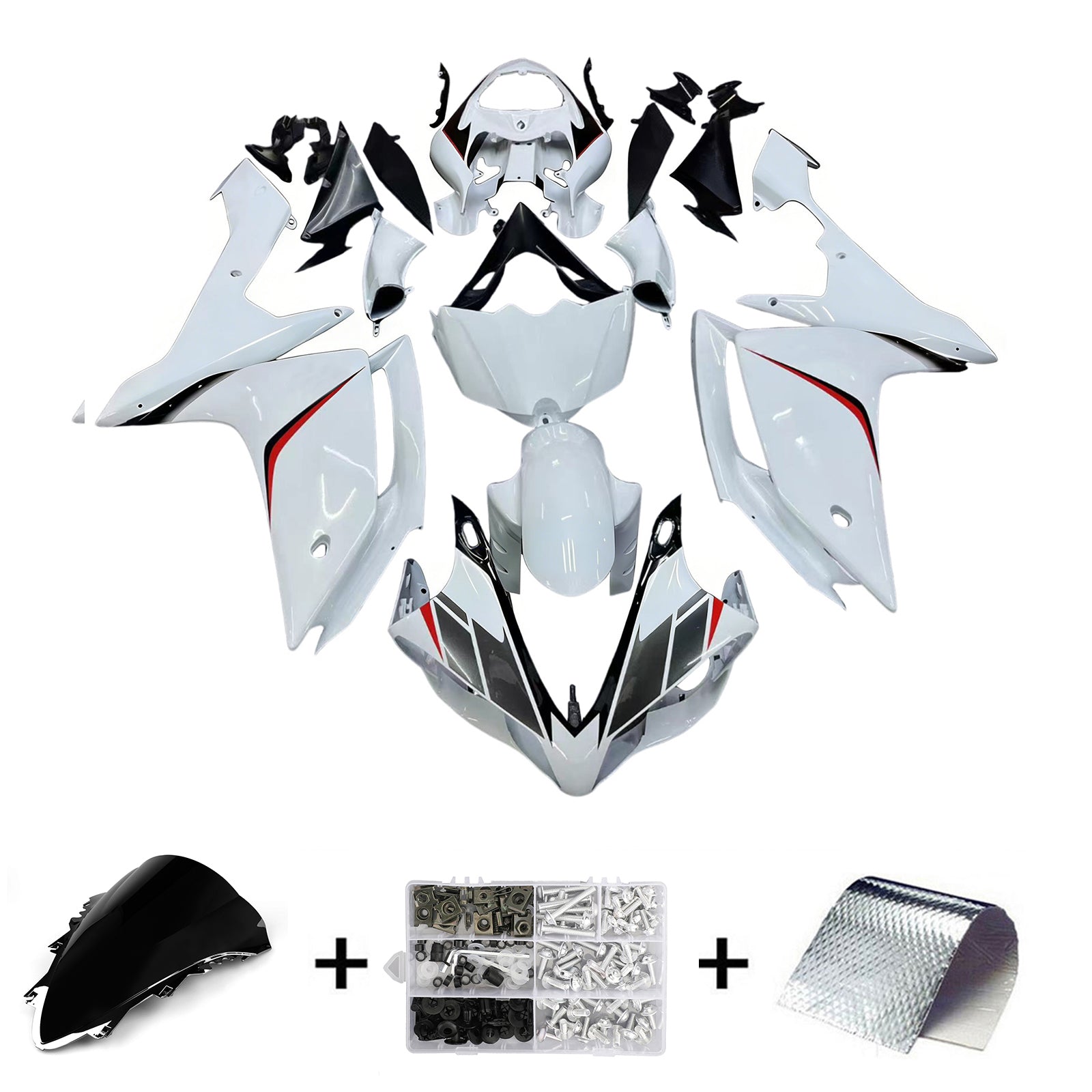 Kit de carénage en plastique ABS pour Yamaha YZF 1000 R1 2007-2008