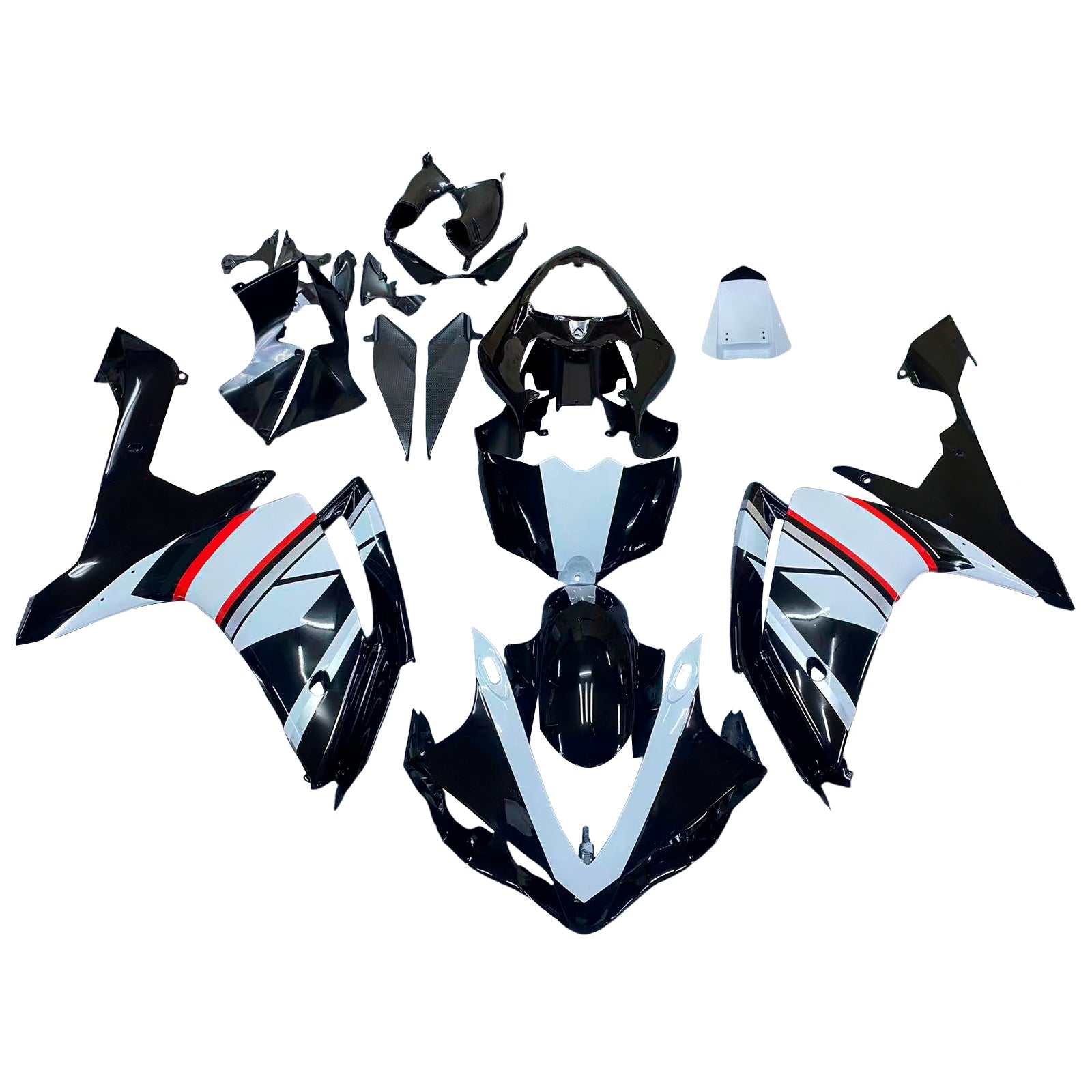 Zestaw owiewki wtrysku, ABS tworzyw sztucznych dla Yamaha YZF 1000 R1 2007-2008