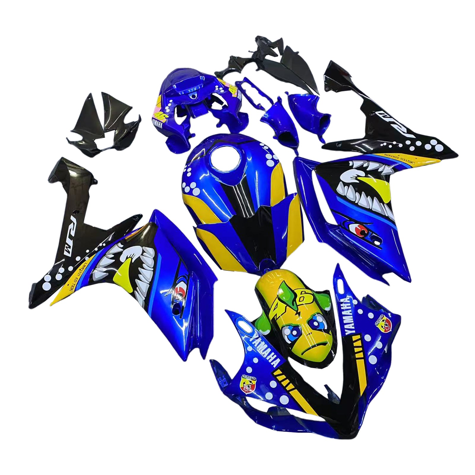 Amotopart Kit Carrénage Yamaha YZF 1000 R1 R1 2007-2008 ABS PLASTIČNA karoserija