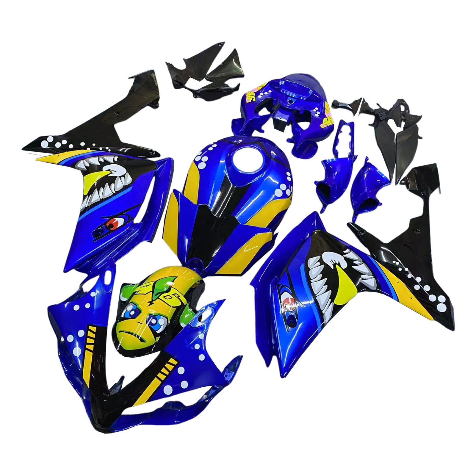 Amotopart Kuipset Yamaha YZF 1000 R1 2007-2008 ABS Kunststof Carrosserie