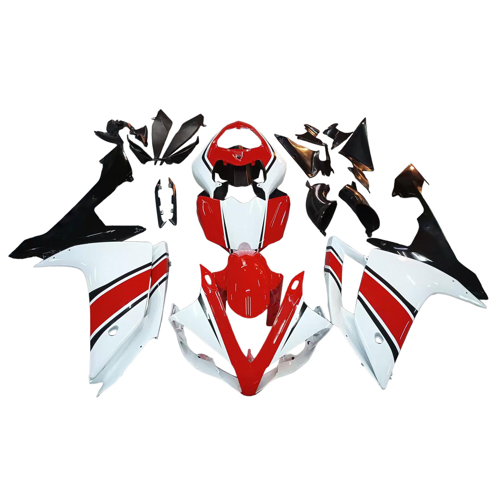 Amotopart Kit Carénage Yamaha YZF 1000 R1 2007-2008 Carrosserie Plastique ABS
