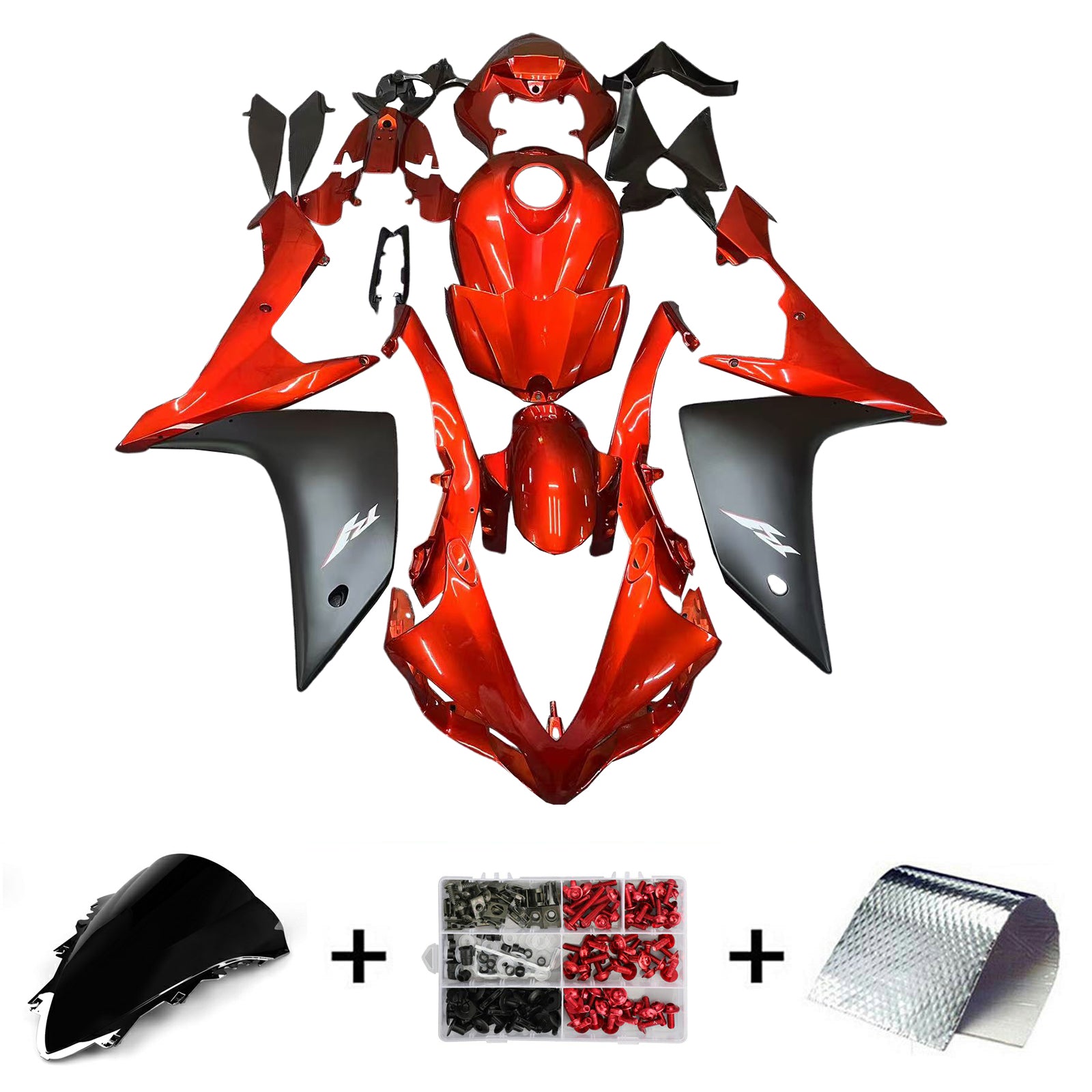 Amotopart Kit Carrénage Yamaha YZF 1000 R1 R1 2007-2008 ABS PLASTIČNA karoserija