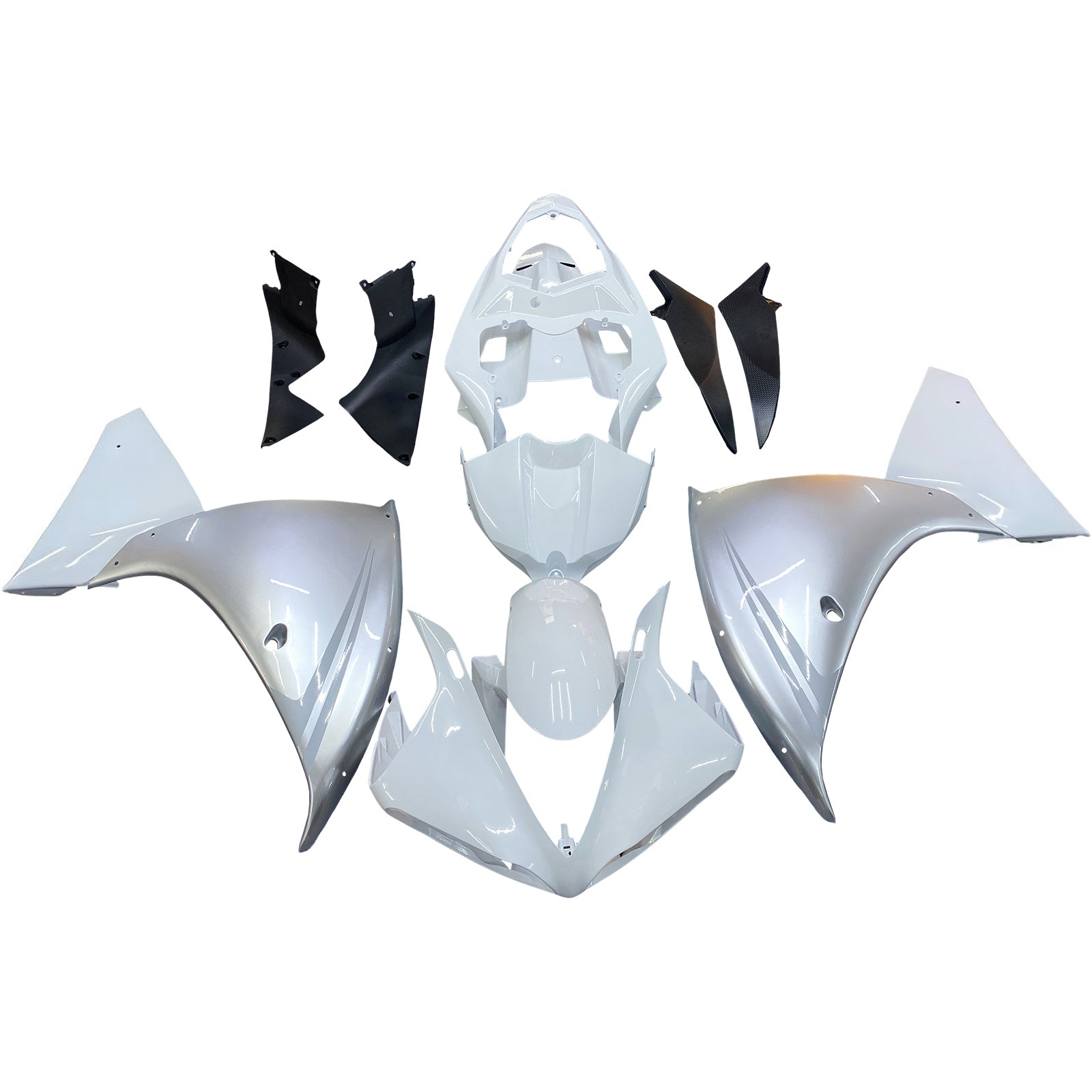 Carene Amotopart 2009-20121 Yamaha YZF-R1 Bianco Argento R1 Generico