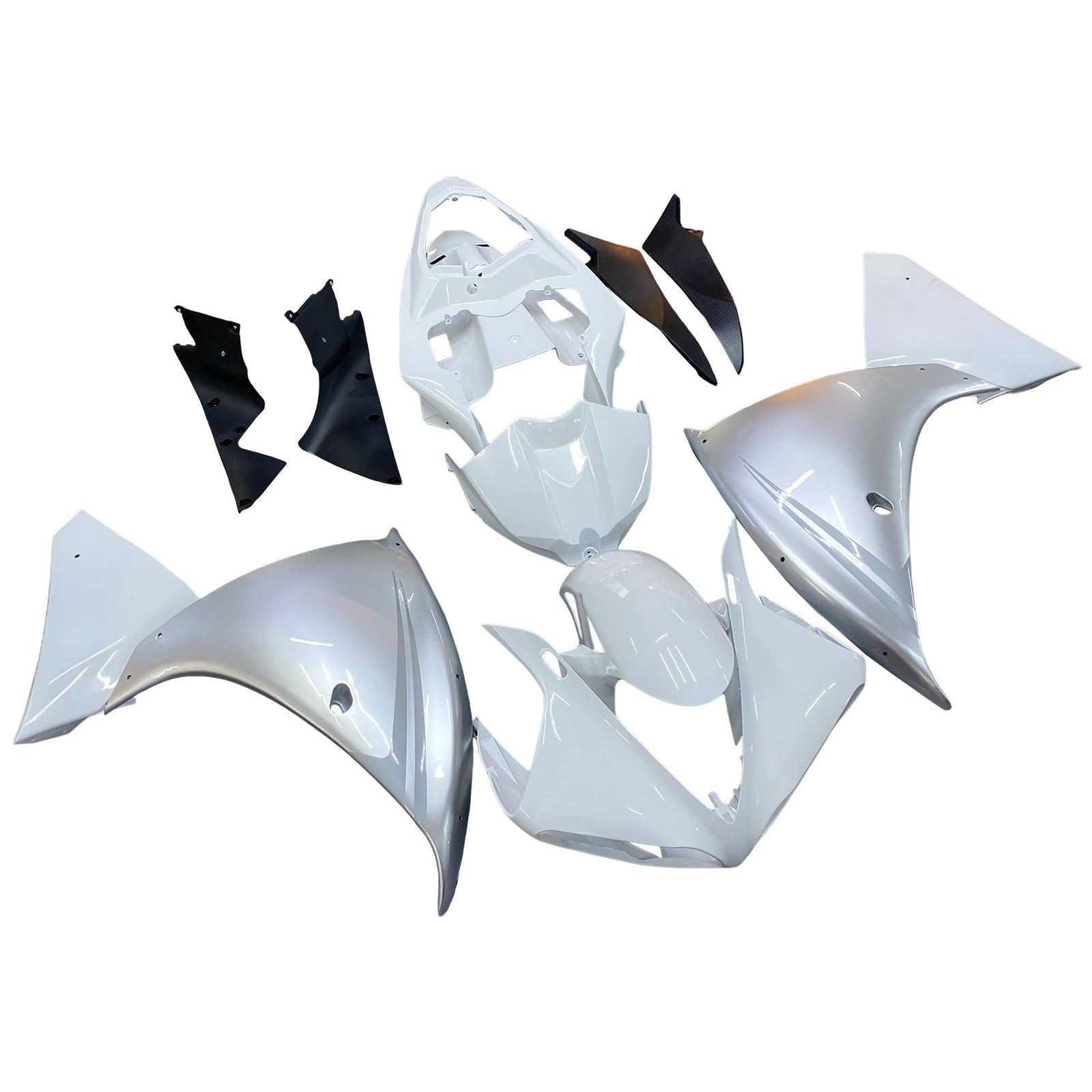 Carene Amotopart 2009-20121 Yamaha YZF-R1 Bianco Argento R1 Generico