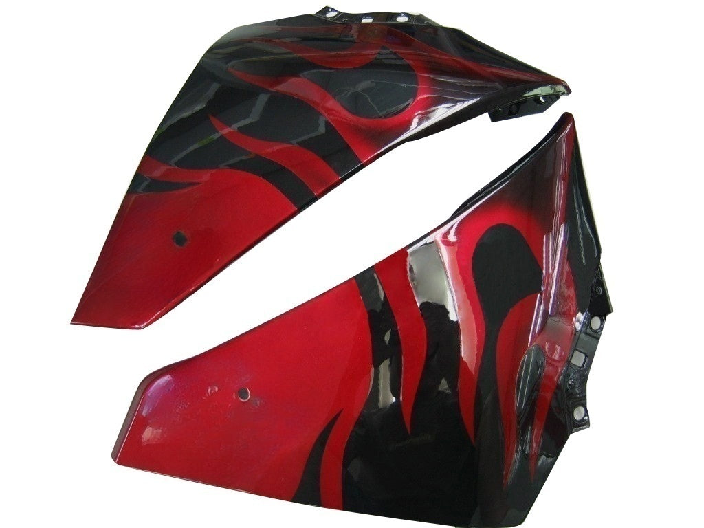 Owiewki Amotopart 2009-2011 Yamaha YZF-R1 czarno-czerwone płomienie ogólne