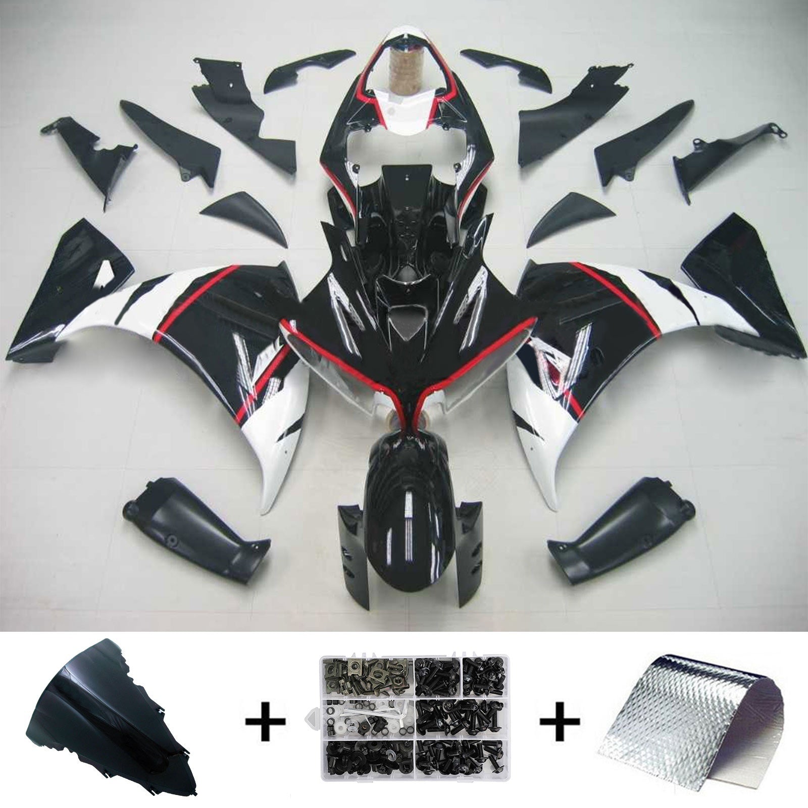 Kit de carénage Amotopart pour Yamaha YZF 1000 R1 2009-2011 générique