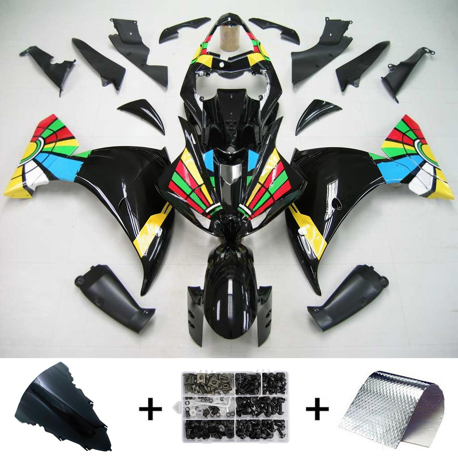 Kit de carénage Amotopart pour Yamaha YZF 1000 R1 2009-2011 générique