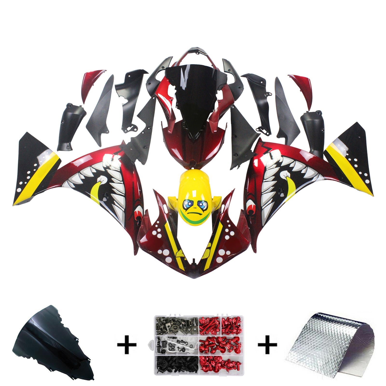 Kit de carénage Amotopart pour Yamaha YZF 1000 R1 2009-2011 générique