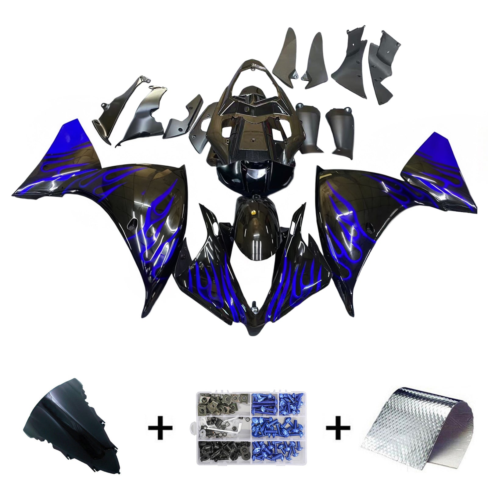 Kit de carénage Amotopart pour Yamaha YZF 1000 R1 2009-2011 générique