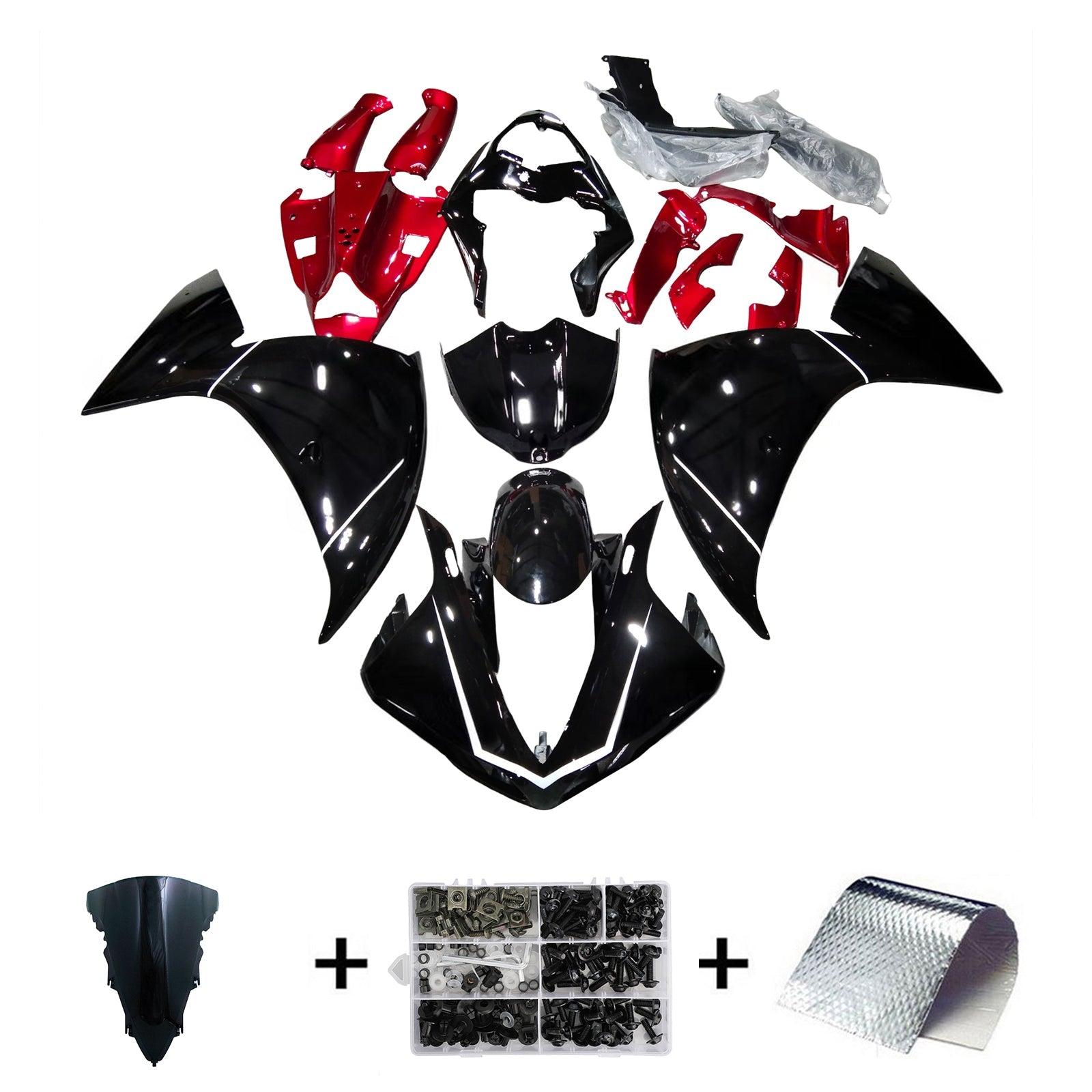 Kit de carénage en plastique ABS pour Yamaha YZF 1000 R1 2009-2011