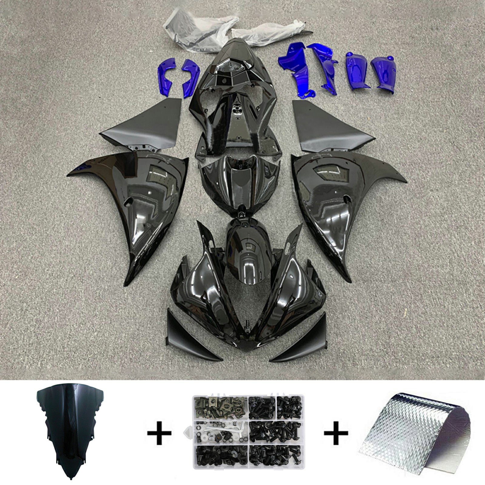 Amotopart Yamaha YZF 1000 R1 2009-2011 Kit Carénage Carrosserie Plastique ABS