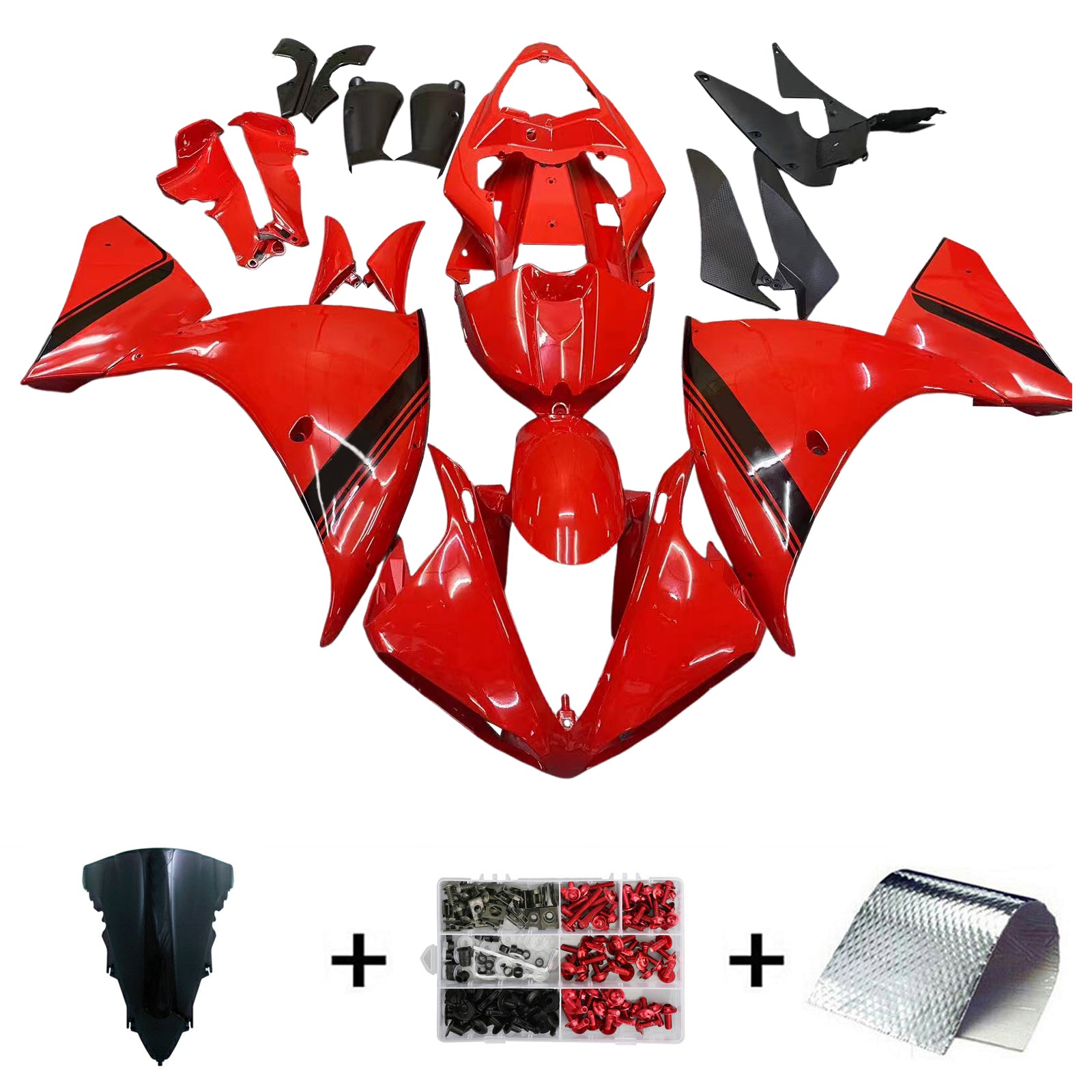 Amotopart Yamaha YZF 1000 R1 2009-2011 Kit de carenado de carrocería de plástico ABS