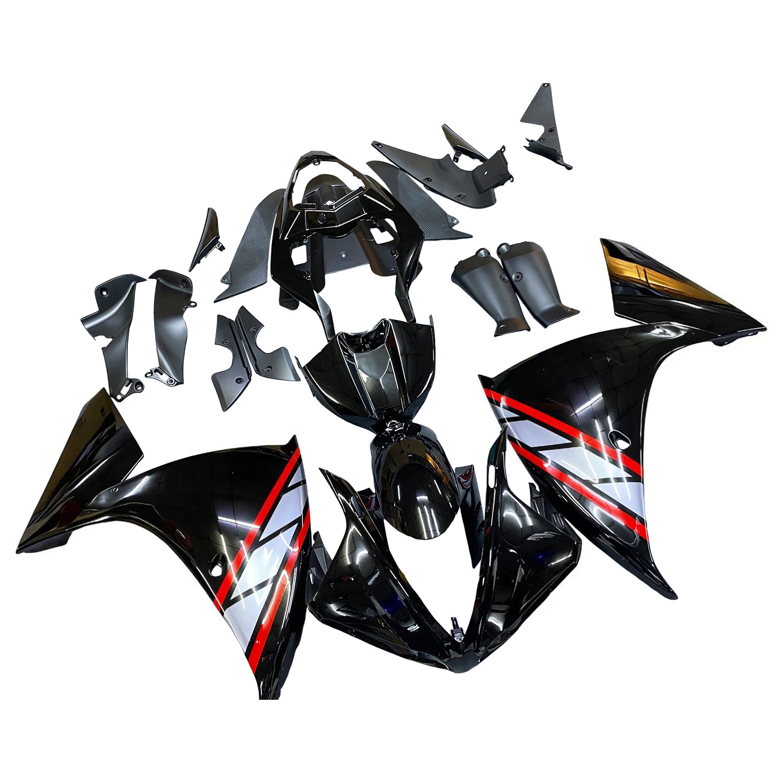 Amotopart Yamaha YZF 1000 R1 2009-2011 Kit Carénage Carrosserie Plastique ABS