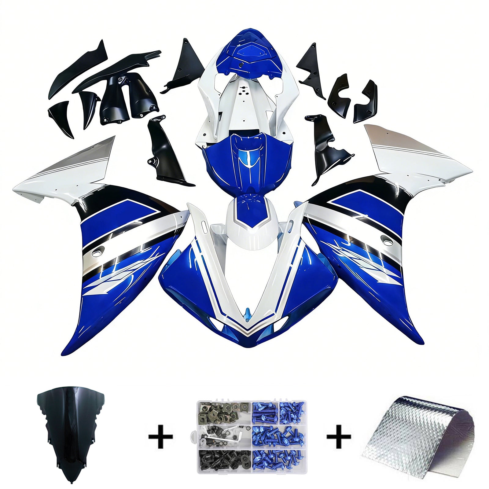 Amotopart Yamaha YZF 1000 R1 2009-2011 Kit Carénage Carrosserie Plastique ABS