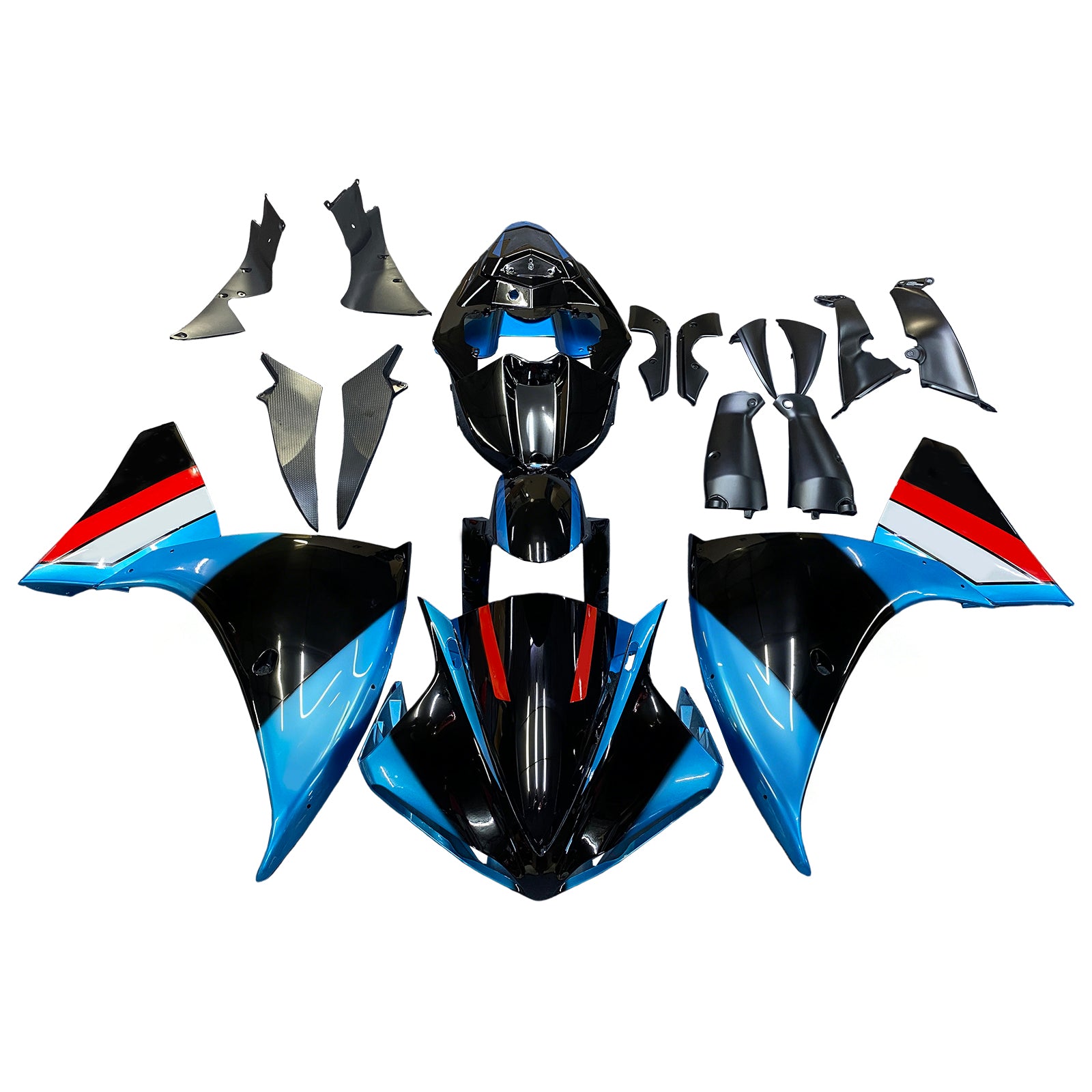 Amotopart Yamaha YZF 1000 R1 2009-2011 Kit Carénage Carrosserie Plastique ABS