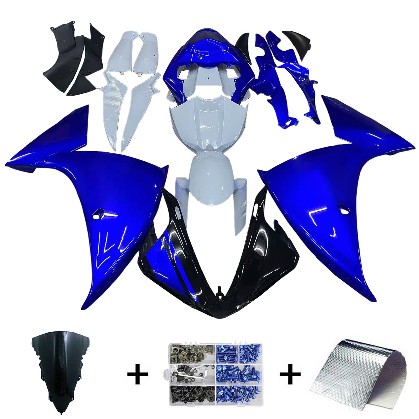 Amotopart Kit carena carrozzeria in plastica ABS per Yamaha YZF 1000 R1 2009-2011