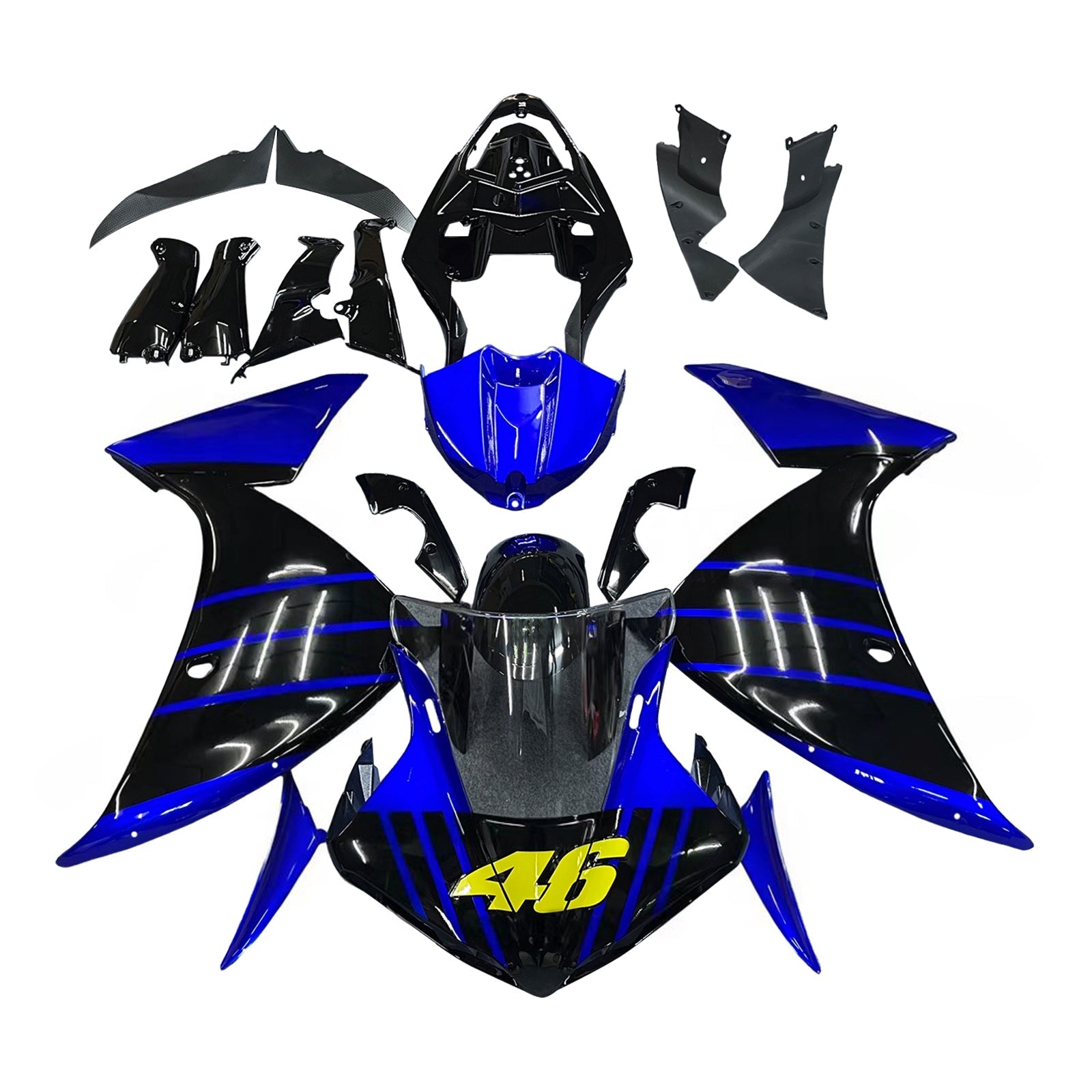 Amotopart Yamaha YZF 1000 R1 2009-2011 Kit Carénage Carrosserie Plastique ABS