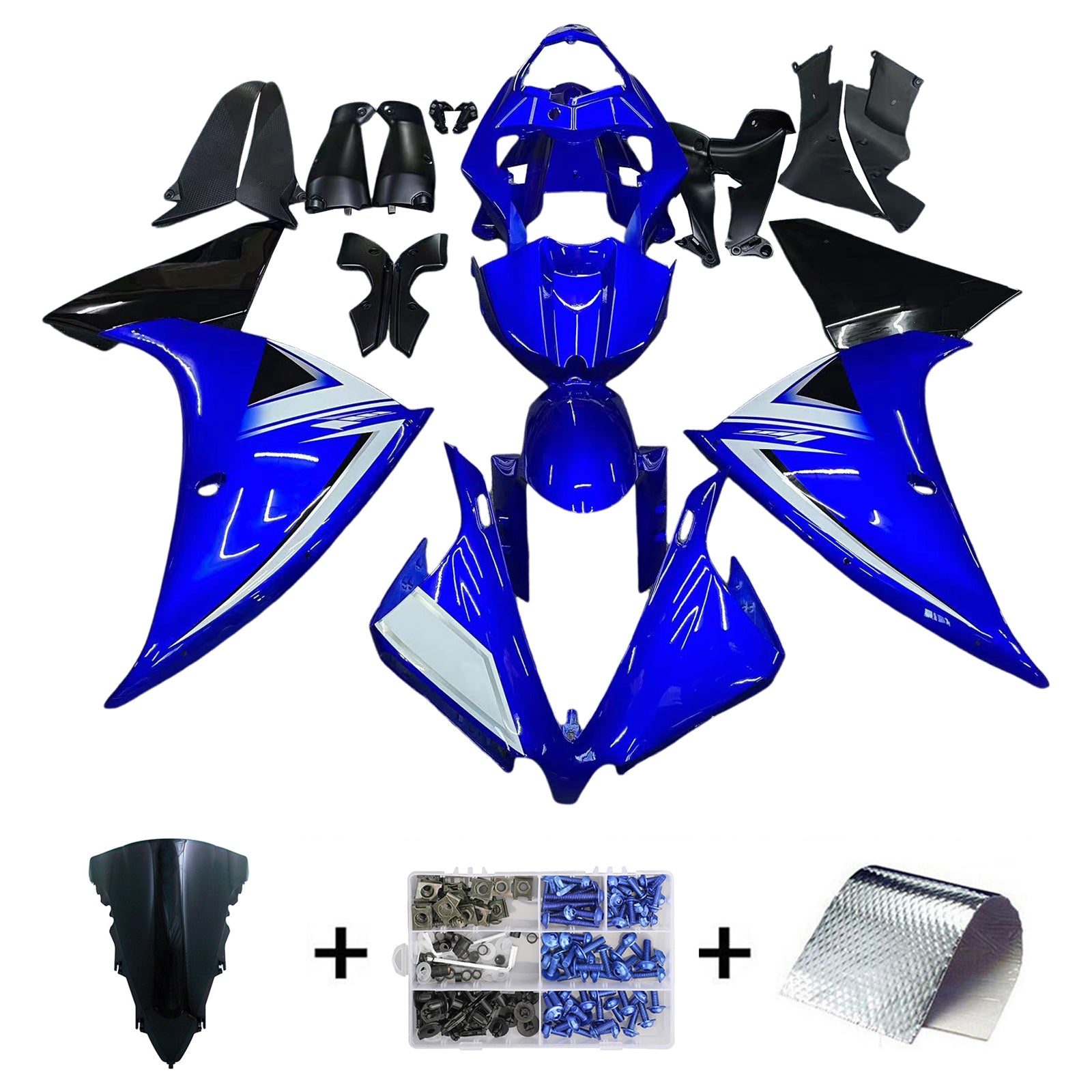 Amotopart Yamaha YZF 1000 R1 2009-2011 Kit de carenado de carrocería de plástico ABS