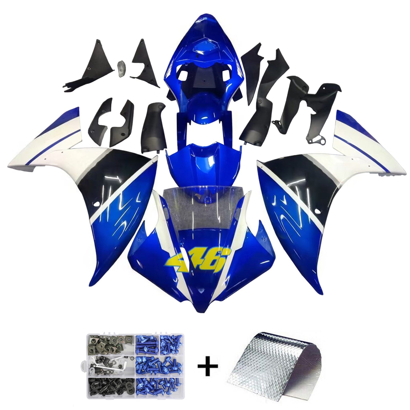 Injectie kuip kit carrosserie plastic abs geschikt voor yamaha yzf 1000 r1 2012-2014