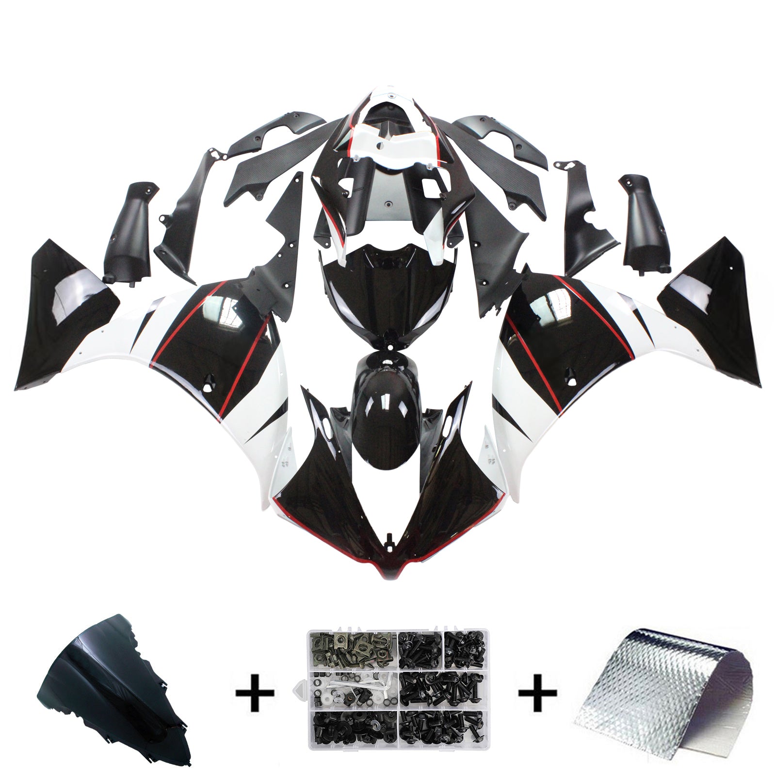 Kit de carénage Amotopart pour Yamaha YZF 1000 R1 2012-2014 générique