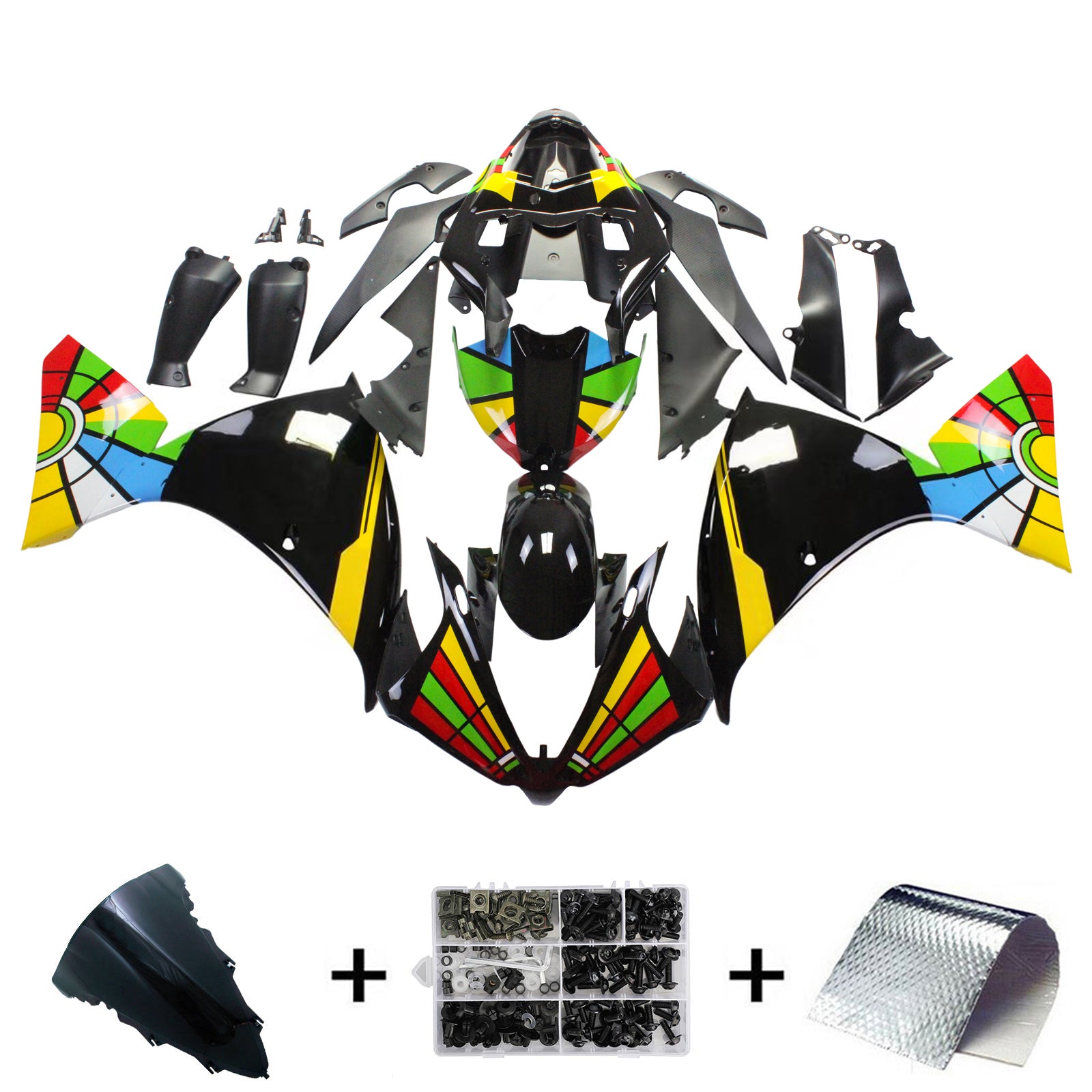 Kit de carénage Amotopart pour Yamaha YZF 1000 R1 2012-2014 générique
