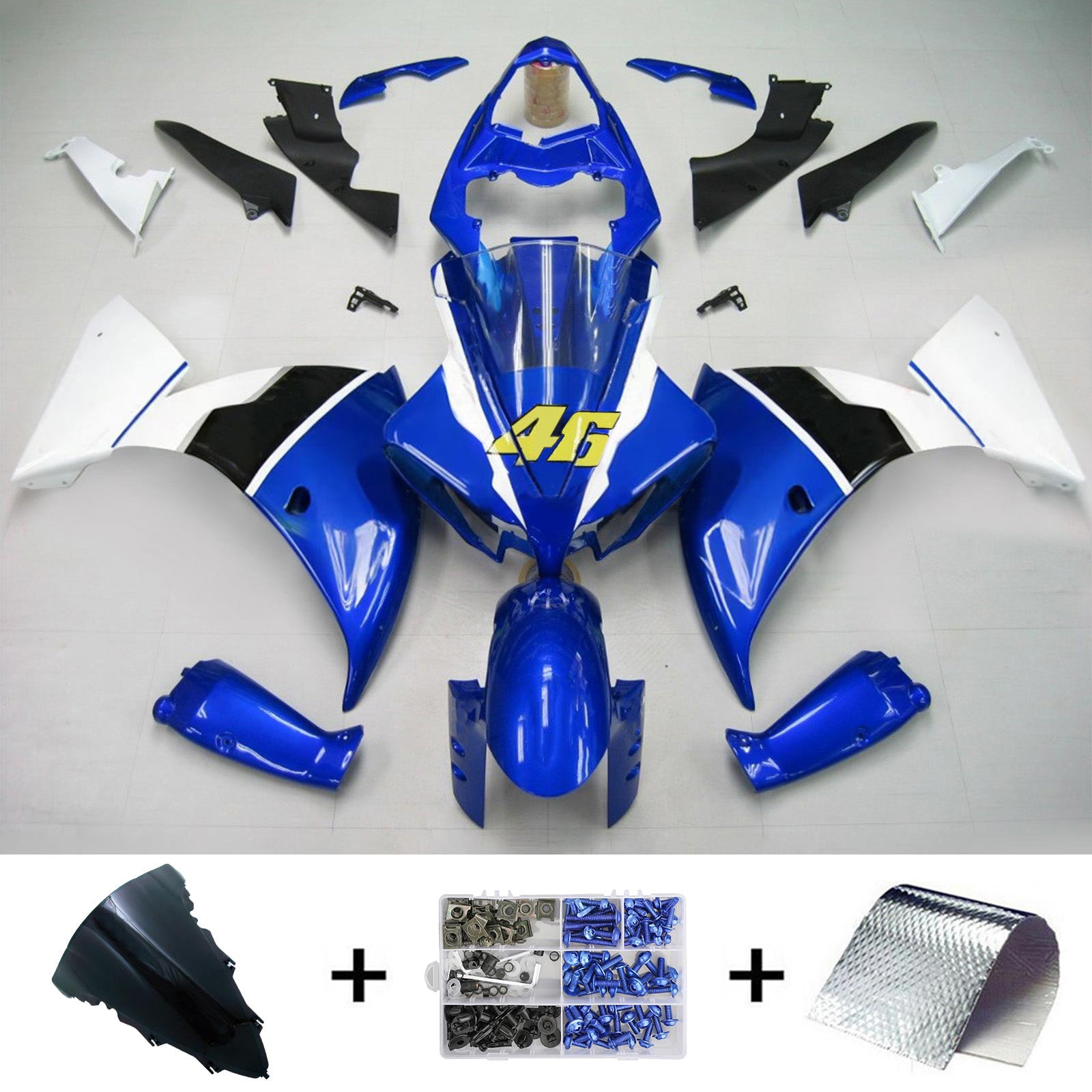 Kit de carénage Amotopart pour Yamaha YZF 1000 R1 2012-2014 générique