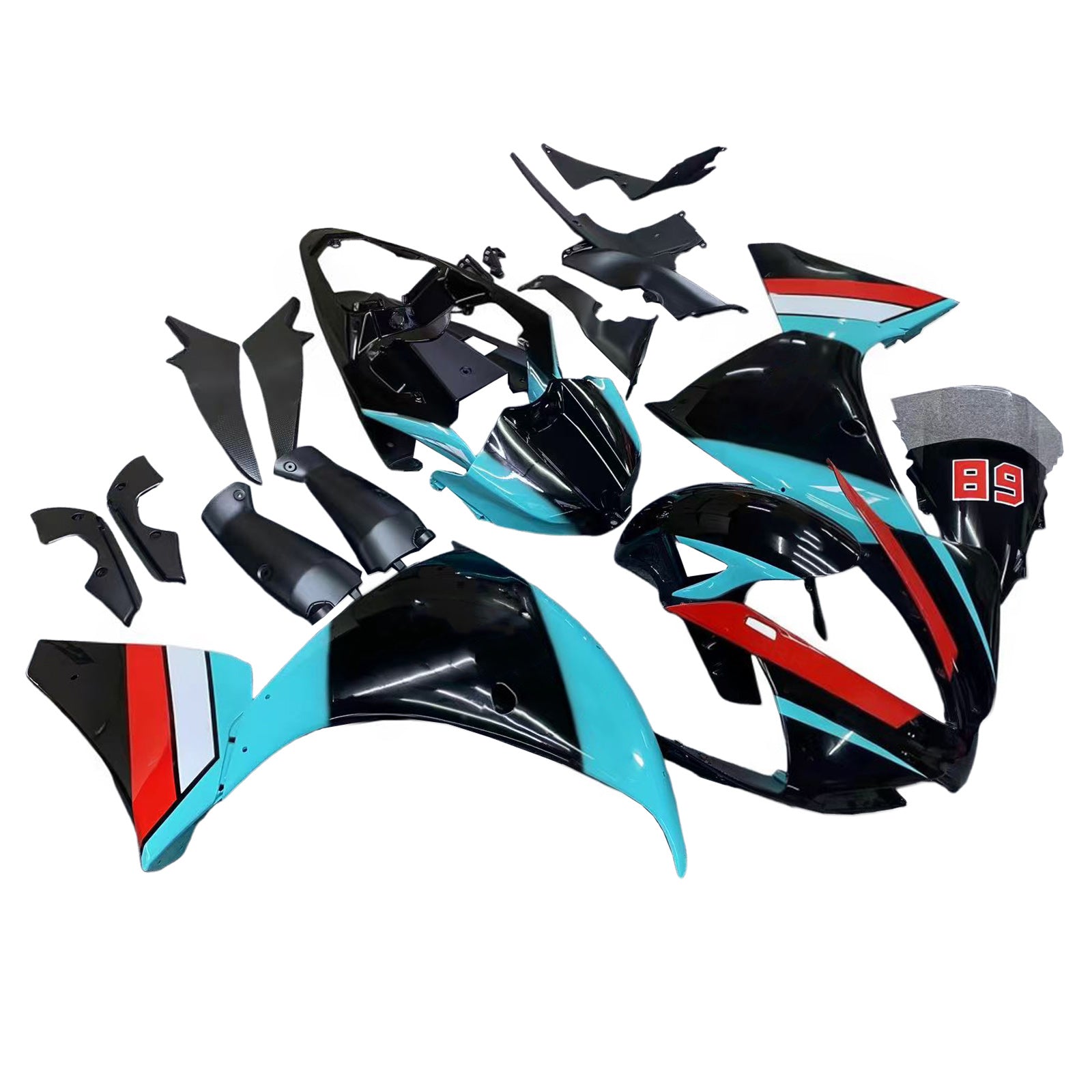 Kit de carénage par injection , carrosserie en plastique ABS Pour Yamaha YZF 1000 R1 2012-2014