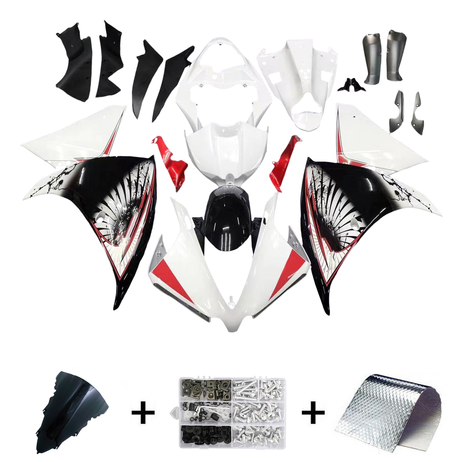 Injektiotapapakkaus Konttien muovinen abs sopii Yamaha YZF 1000 R1 2012-2014