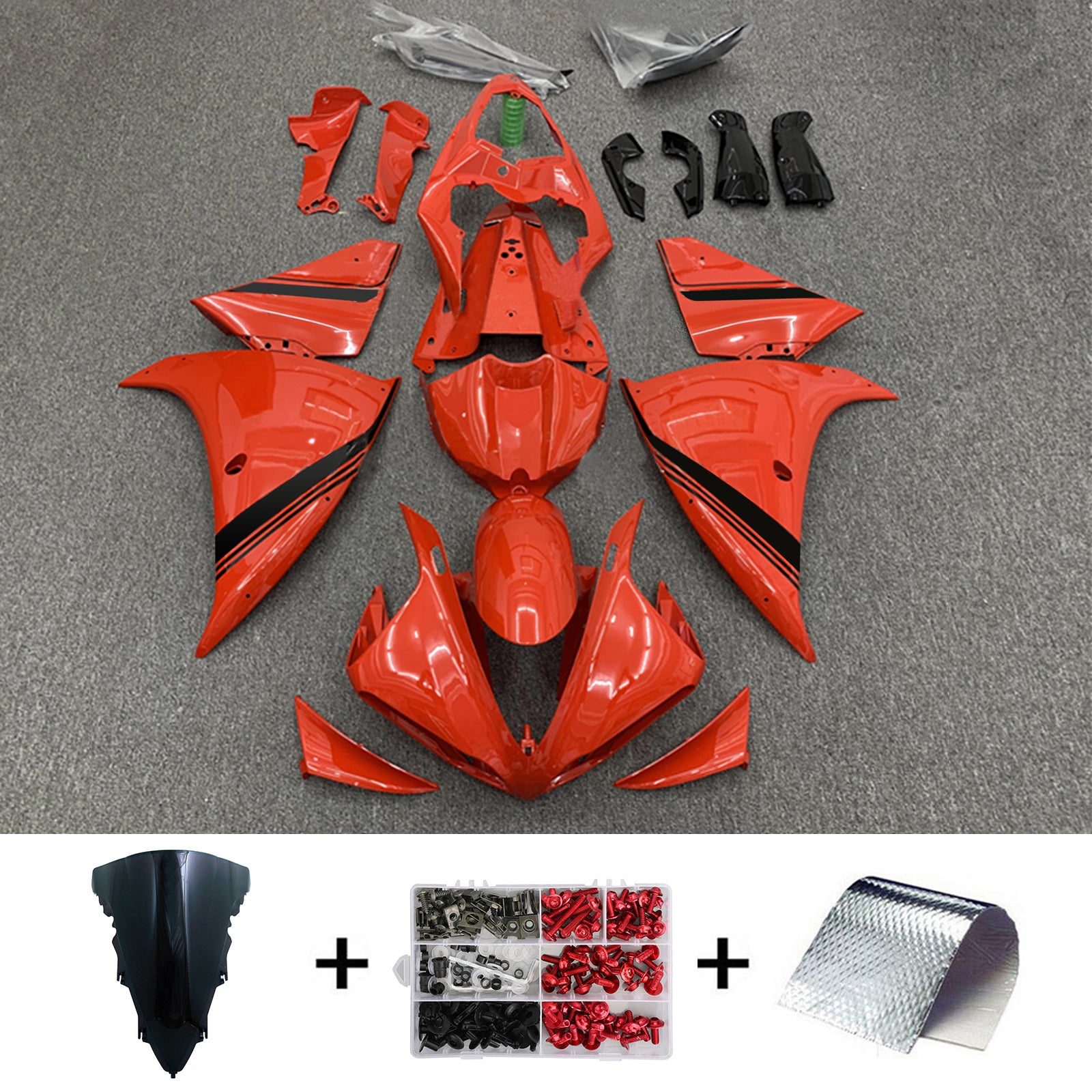 Kit de carénage d'injection Yamaha YZF-R1 2012-2014, carrosserie en plastique ABS