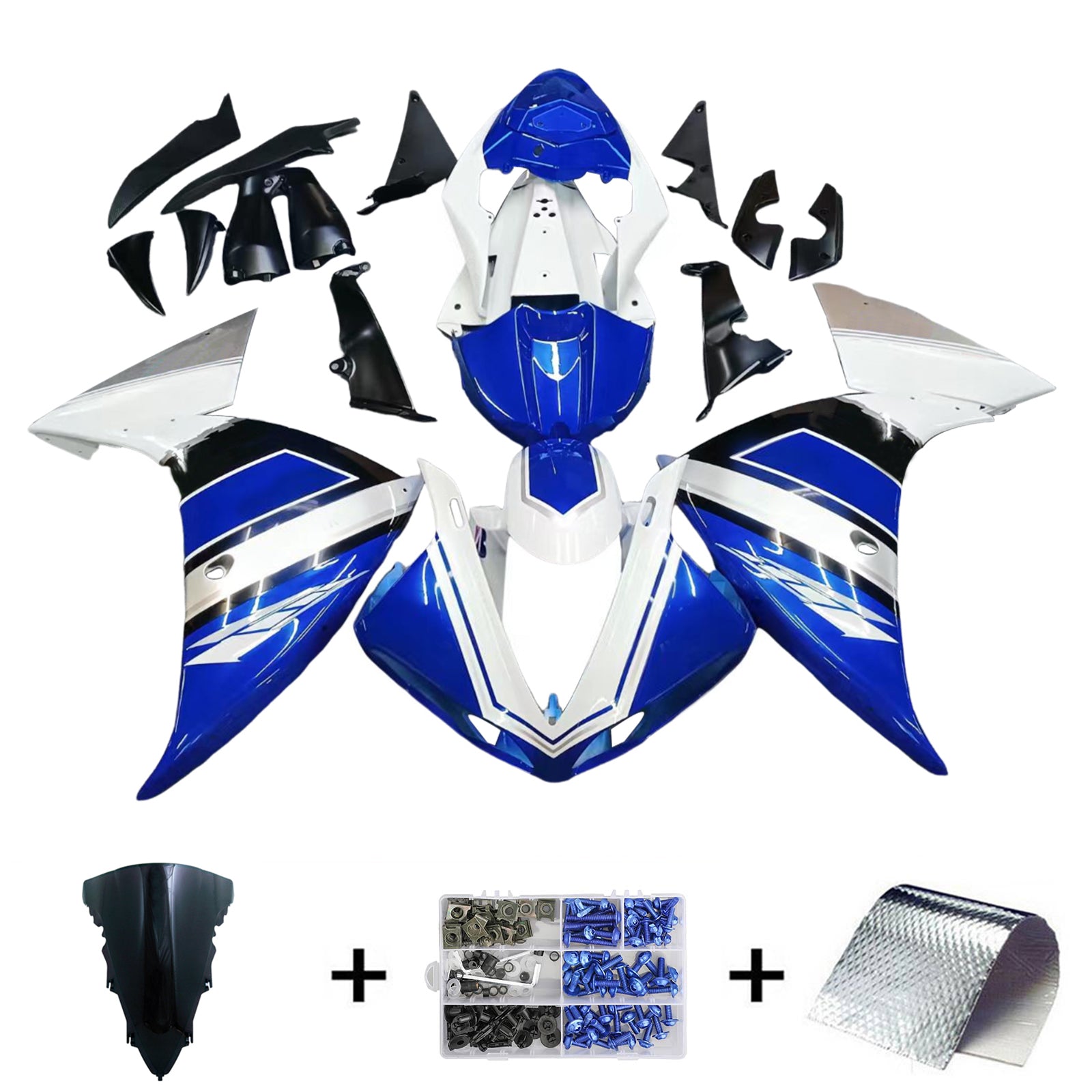 Ruiskutussuojasarja Yamaha YZF-R1 2012-2014 ABS muovinen kori