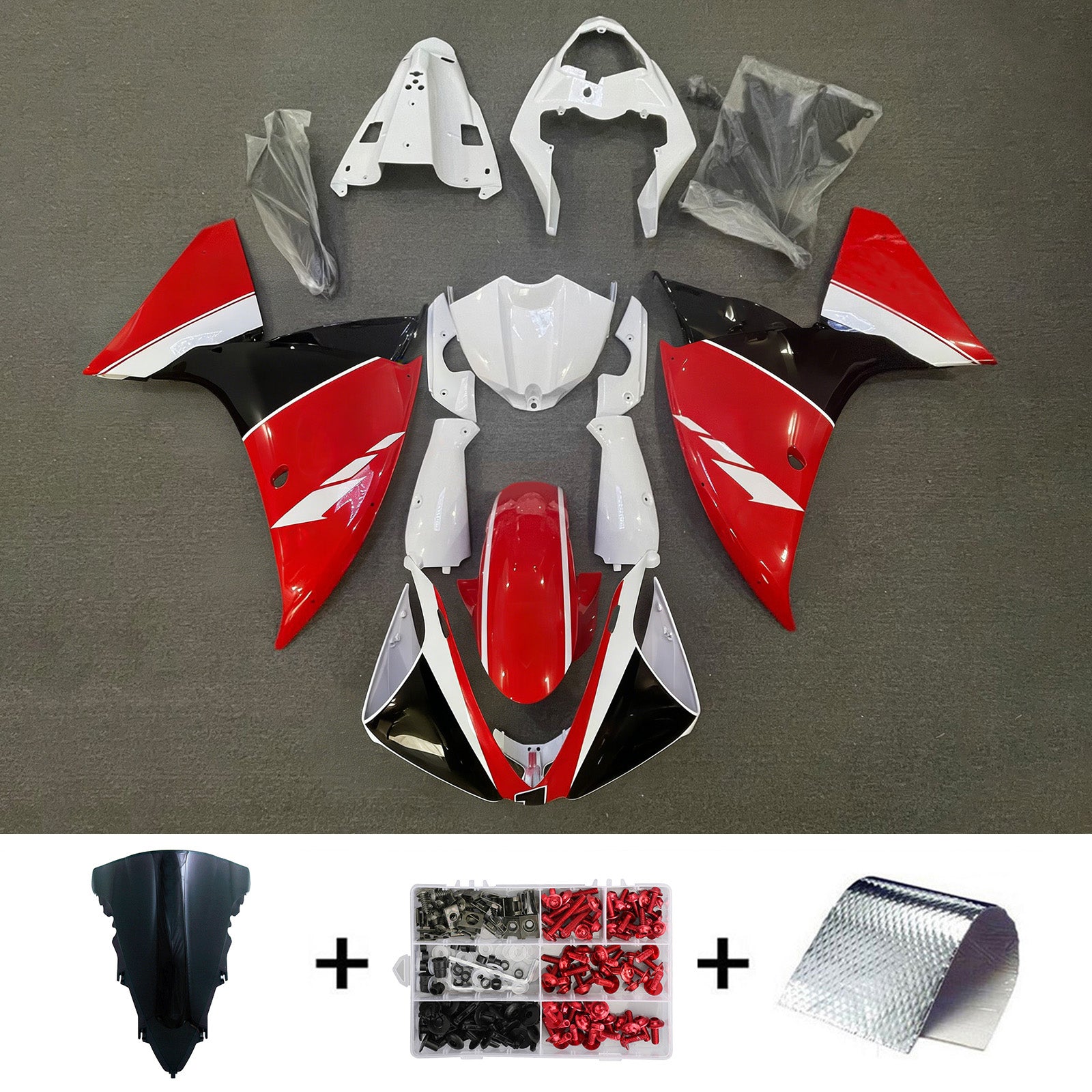 Kit de carénage d'injection Yamaha YZF-R1 2012-2014, carrosserie en plastique ABS