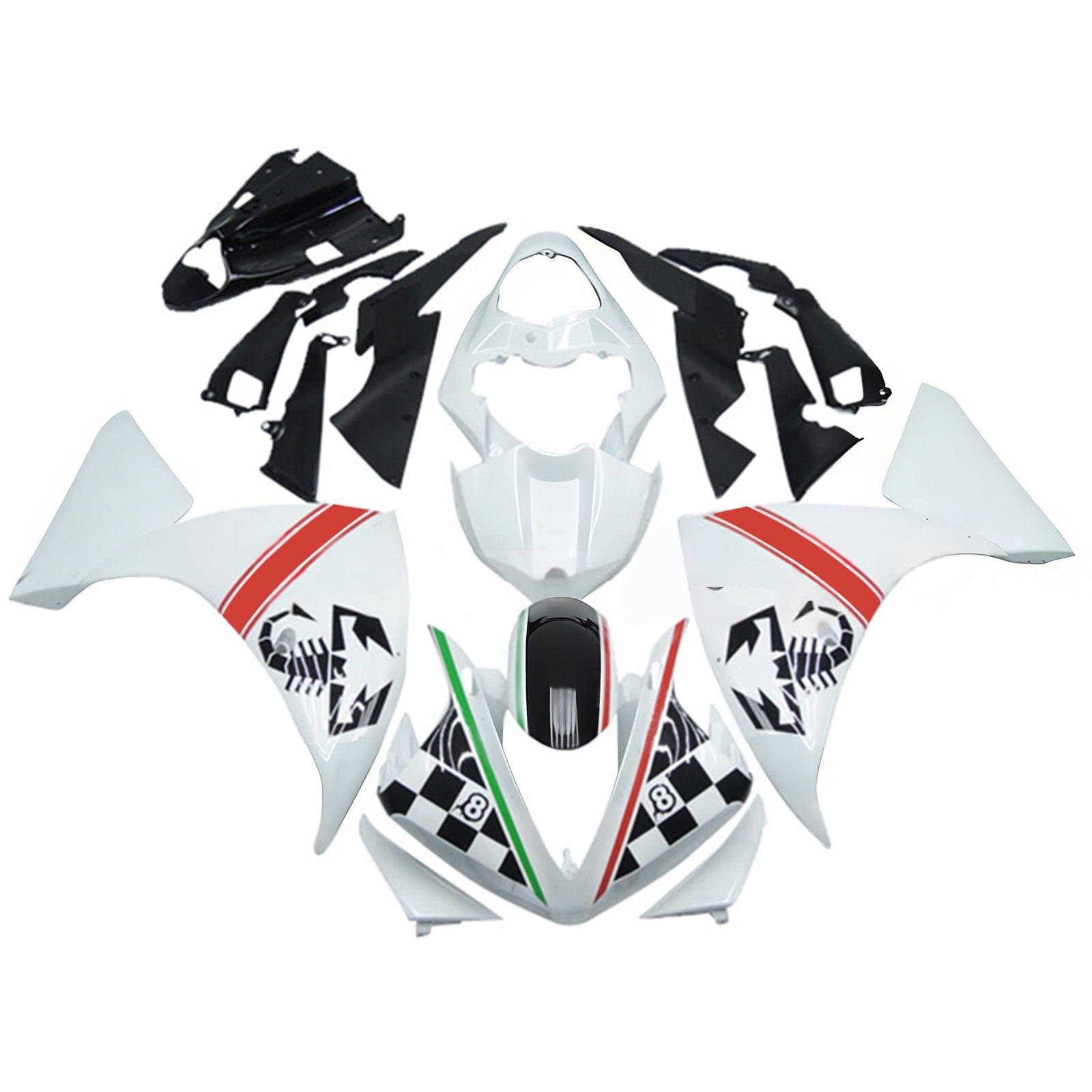Kit de carénage d'injection Yamaha YZF-R1 2012-2014, carrosserie en plastique ABS