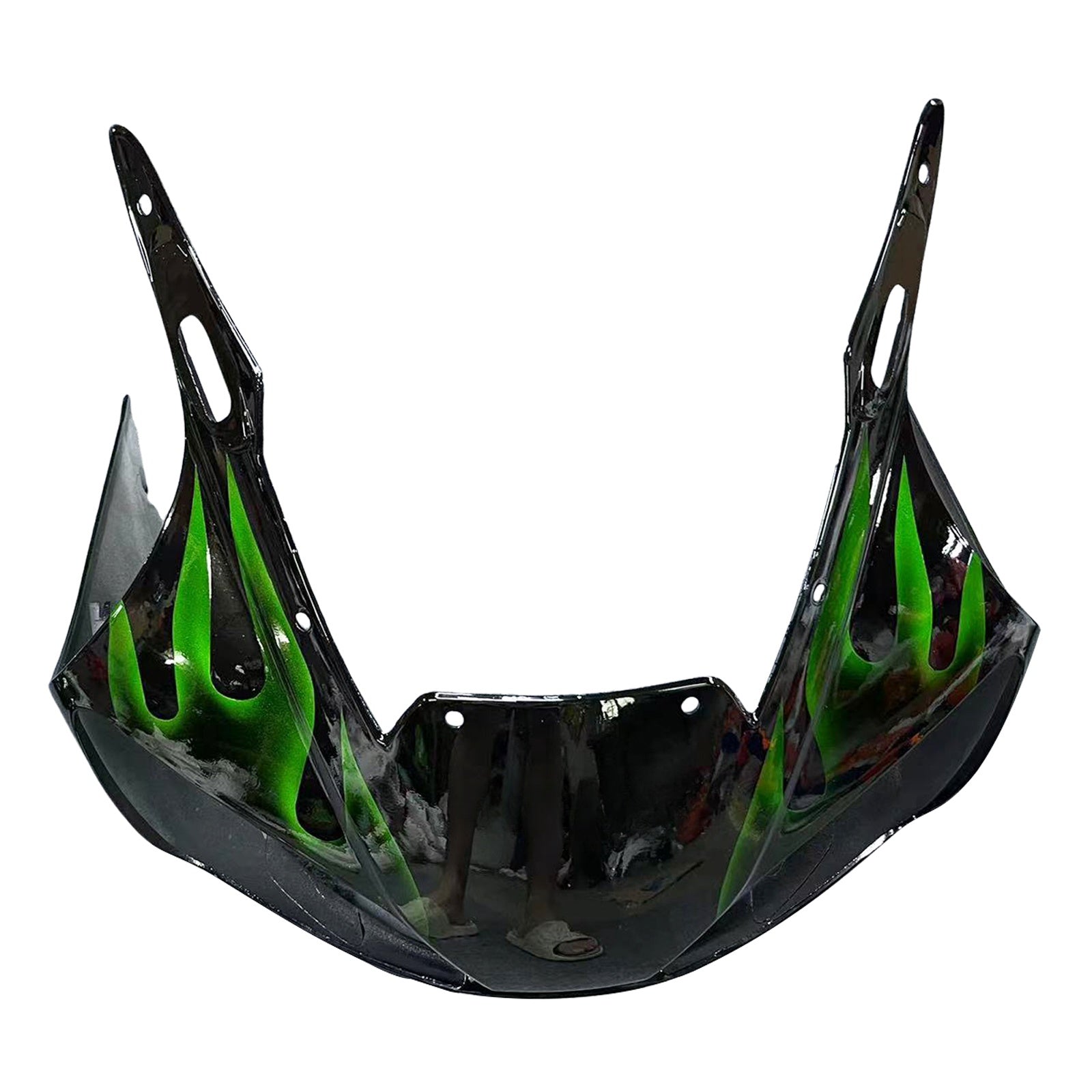 Carénages Amotopart 1998-2002 Yamaha YZF-R6 Black &amp; Green Flame R6 Generic