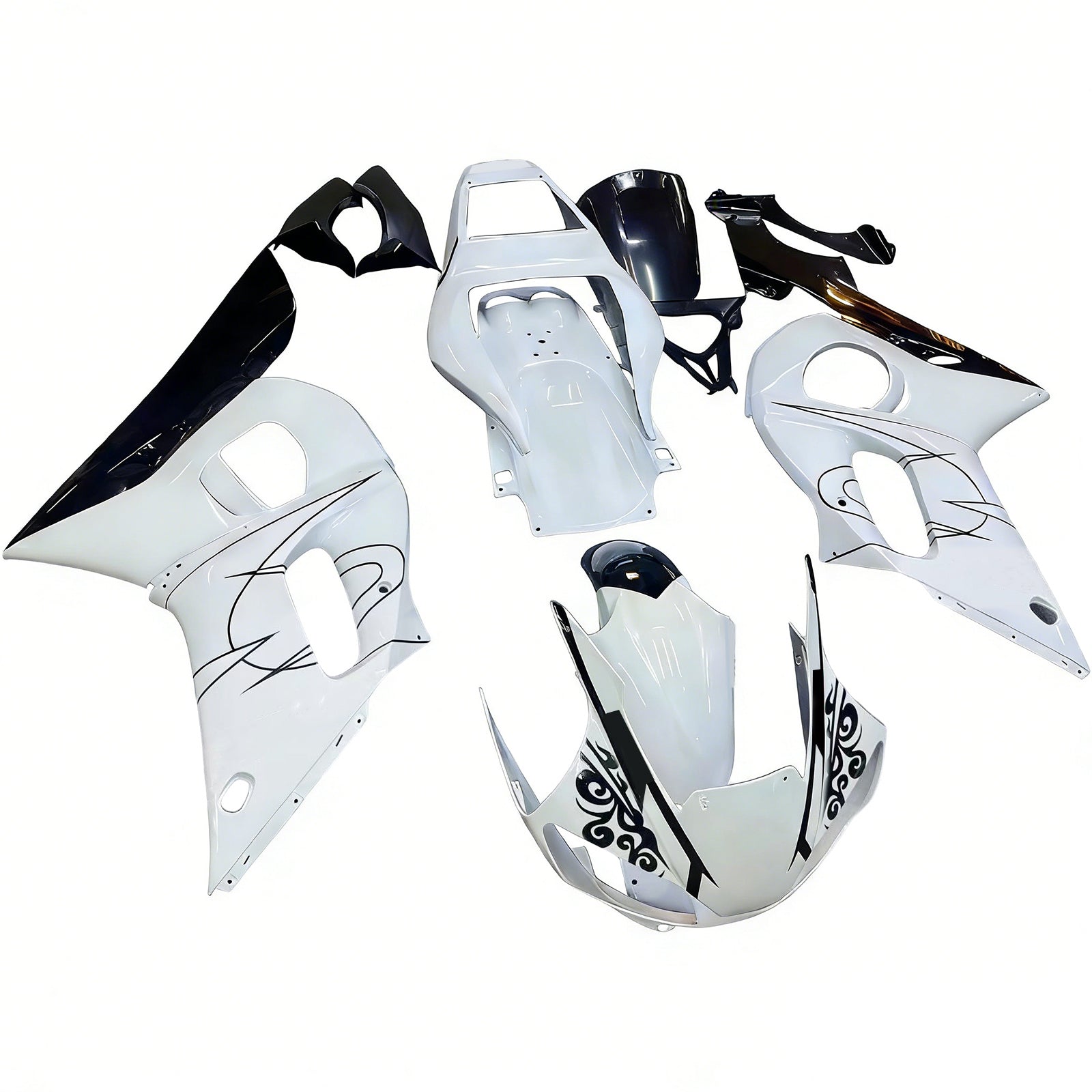 Kit de carénage par injection , carrosserie en plastique ABS Pour Yamaha YZF 600 R6 1998-2002