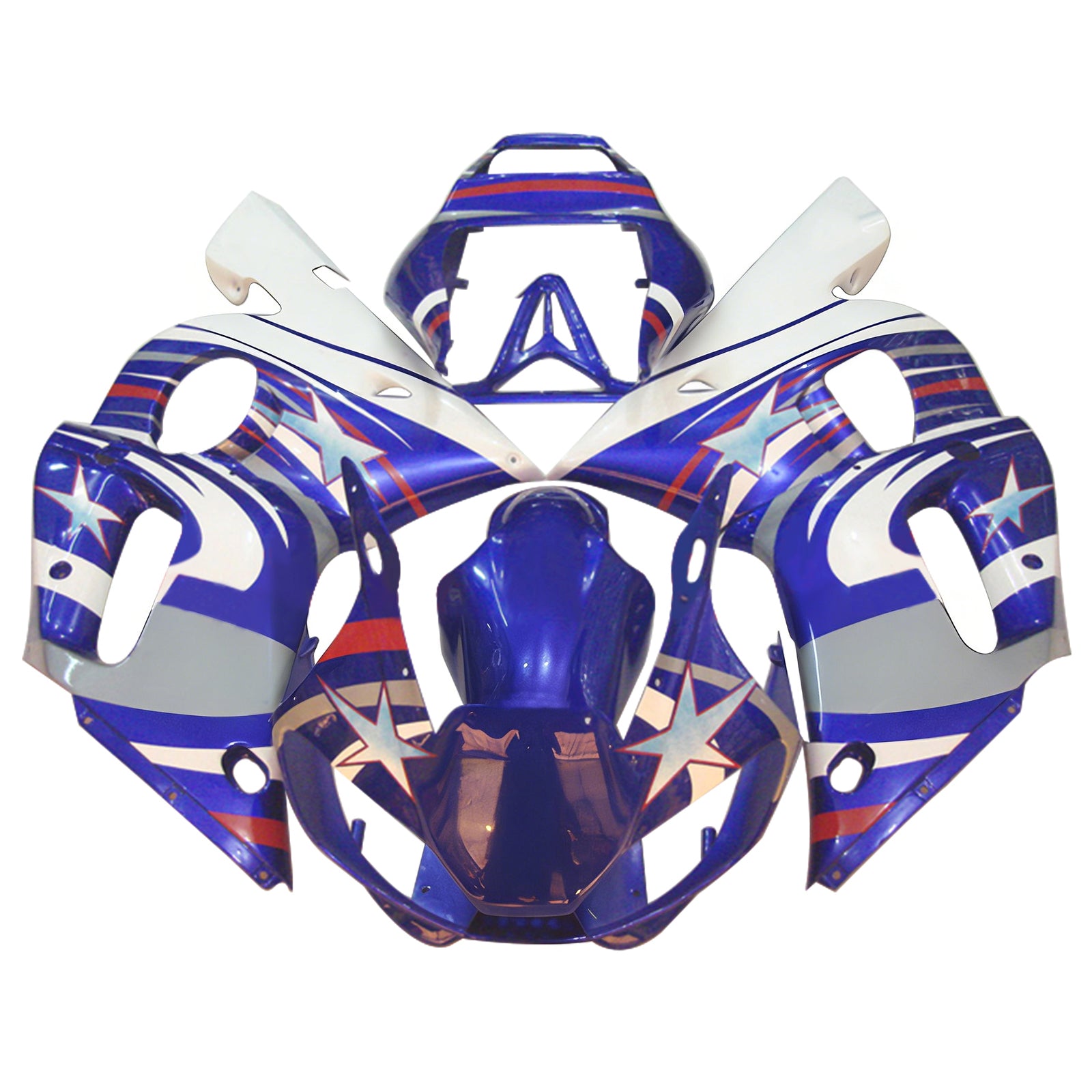 Amotopart Yamaha YZF 600 R6 1998-2002 ABS kunststof carrosseriekuipset