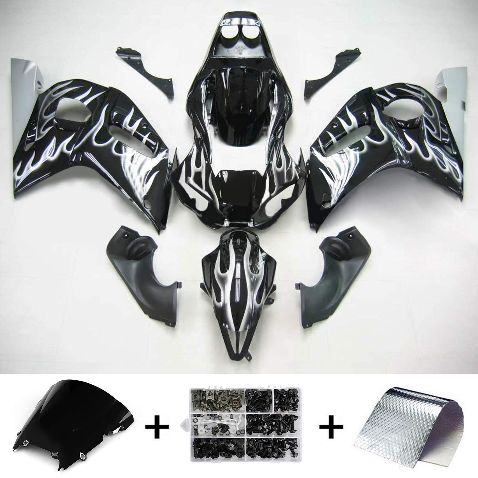 Kit de carénage 'injection Amotopart carrosserie plastique ABS pour Yamaha YZF 600 R6 1998-200 générique