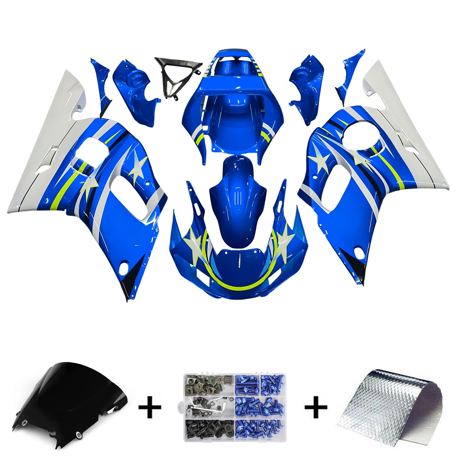 Kit de carénage Amotopart pour Yamaha YZF 600 R6 1998-2002 Générique