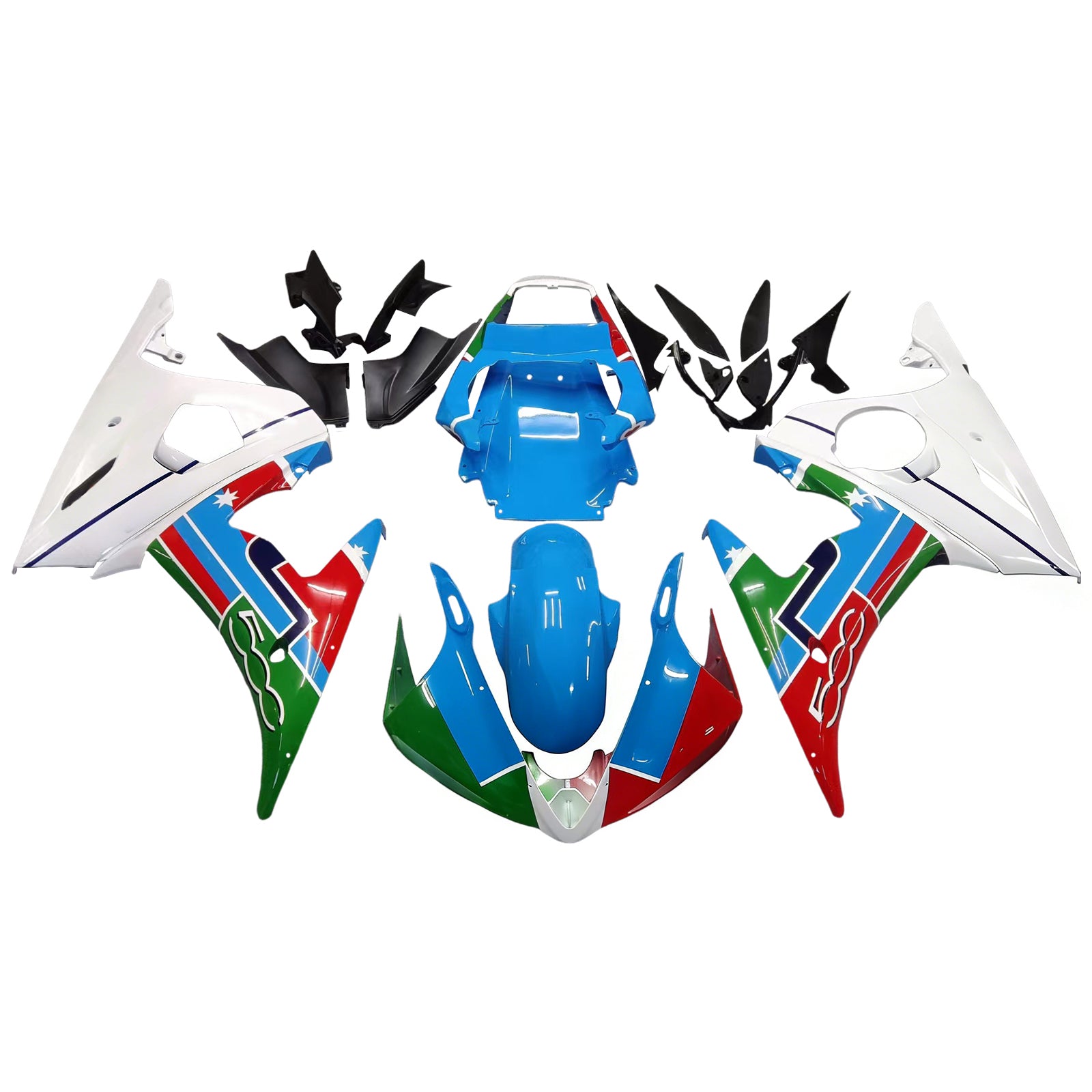 Kit de carenado de inyección de carrocería para yamaha yzf 600 R6 2003-2004 R6S 2006-2009
