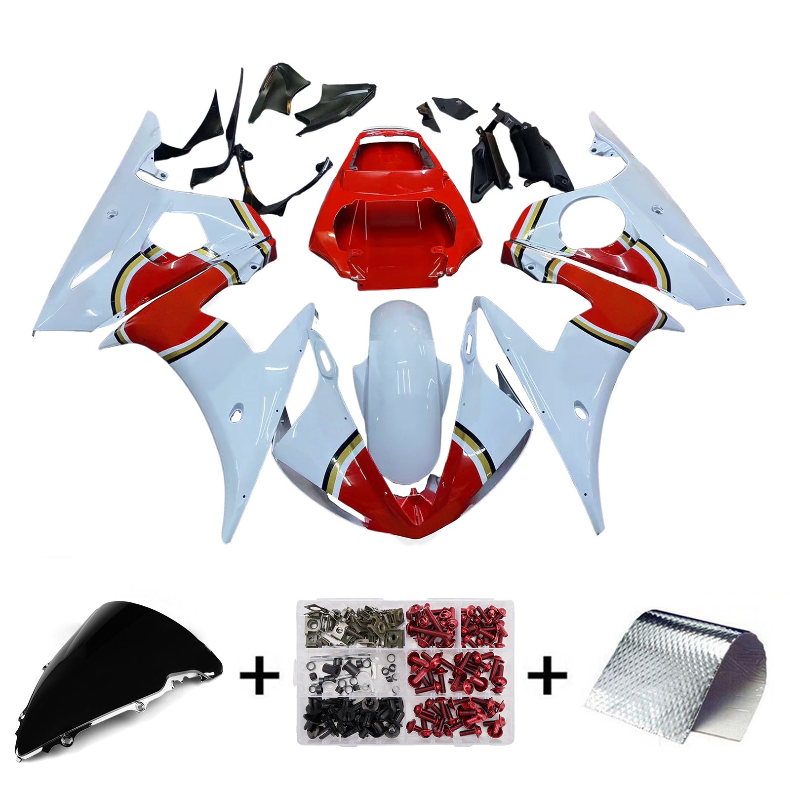 Kit di difetto di iniezione Carrosserie per Yamaha YZF 600 R6 2003-2004 R6S 2006-2009
