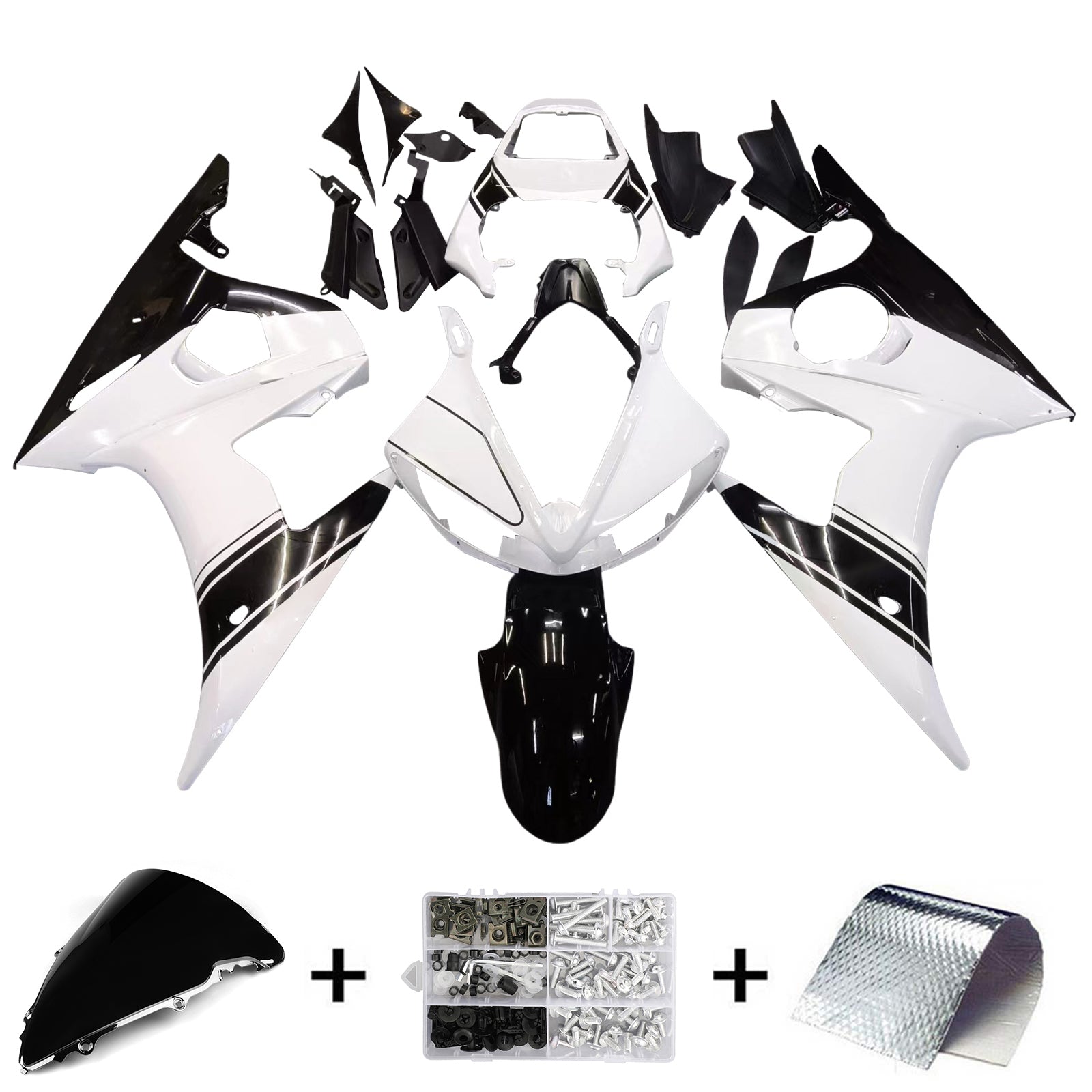 Kit carena iniezione carrozzeria per Yamaha YZF 600 R6 2003-2004 R6S 2006-2009