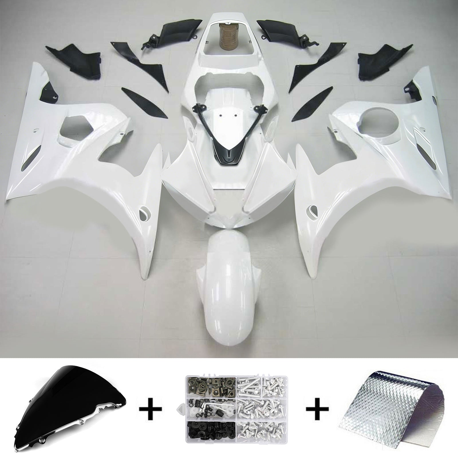 Kit de carénage Amotopart pour Yamaha YZF 600 R6 2003-2004 R6S 2006-2009